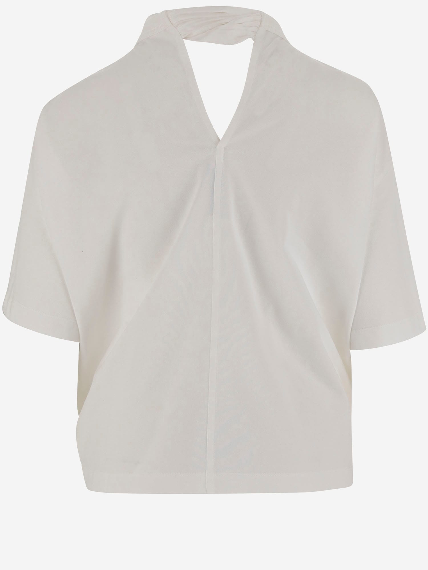 Carven Cotton Top With Bow In White