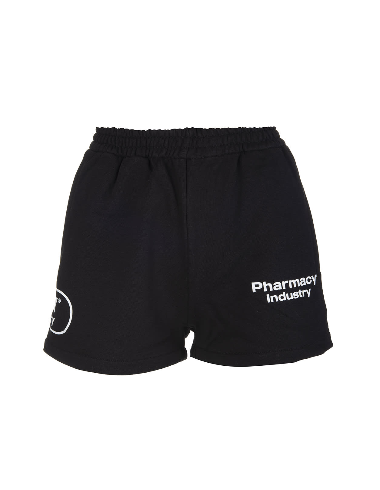 Pharmacy Industry Woman Black Shorts With Logos