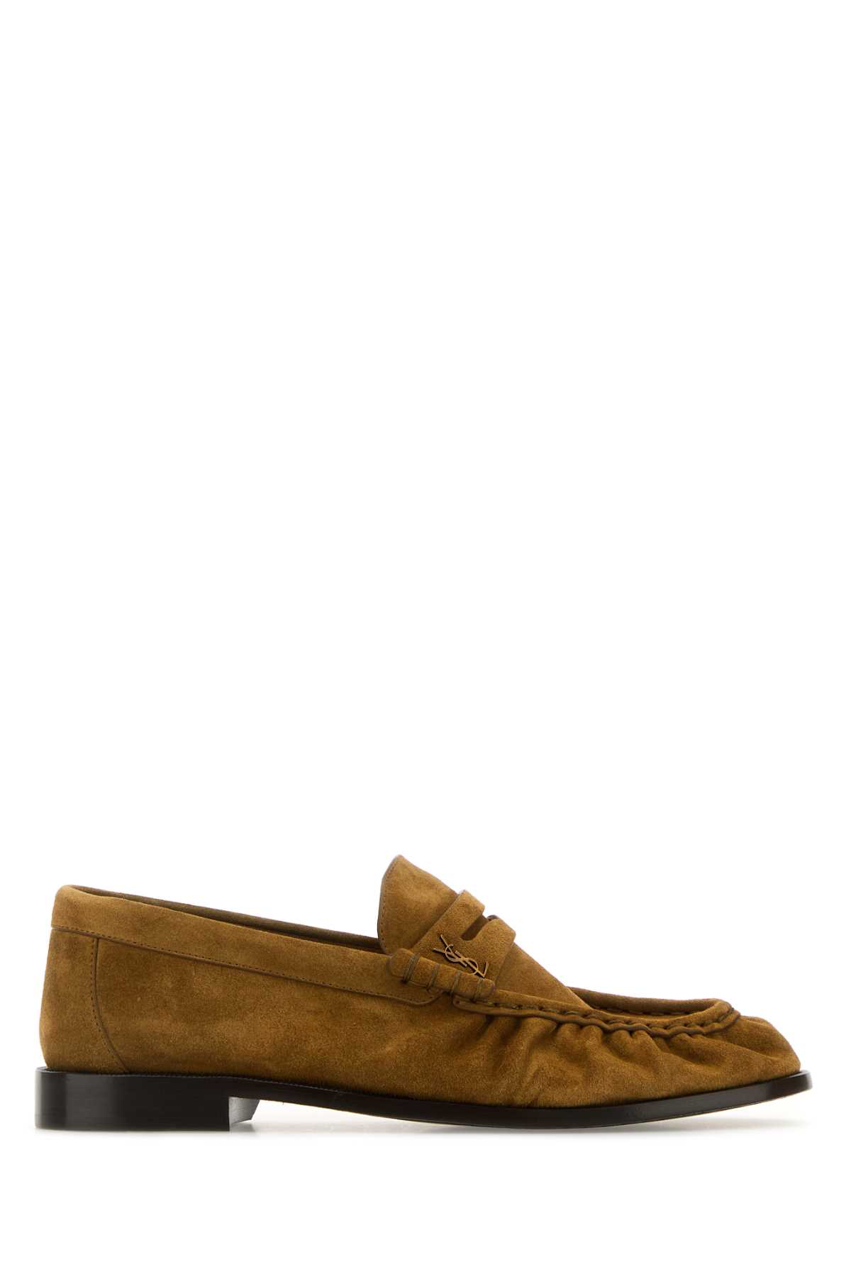 Saint Laurent Camel Suede Loafers