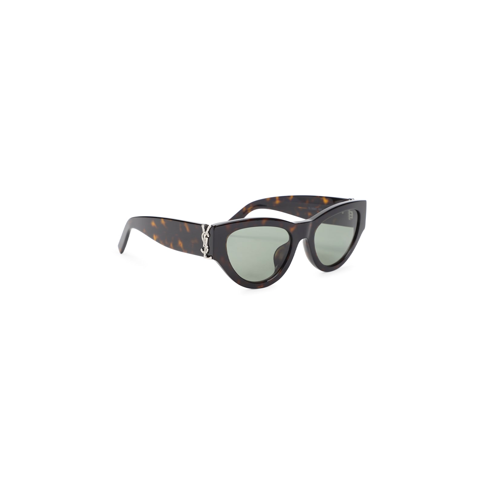 Saint Laurent Dark Brown Cat Eye Sunglasses In Brown