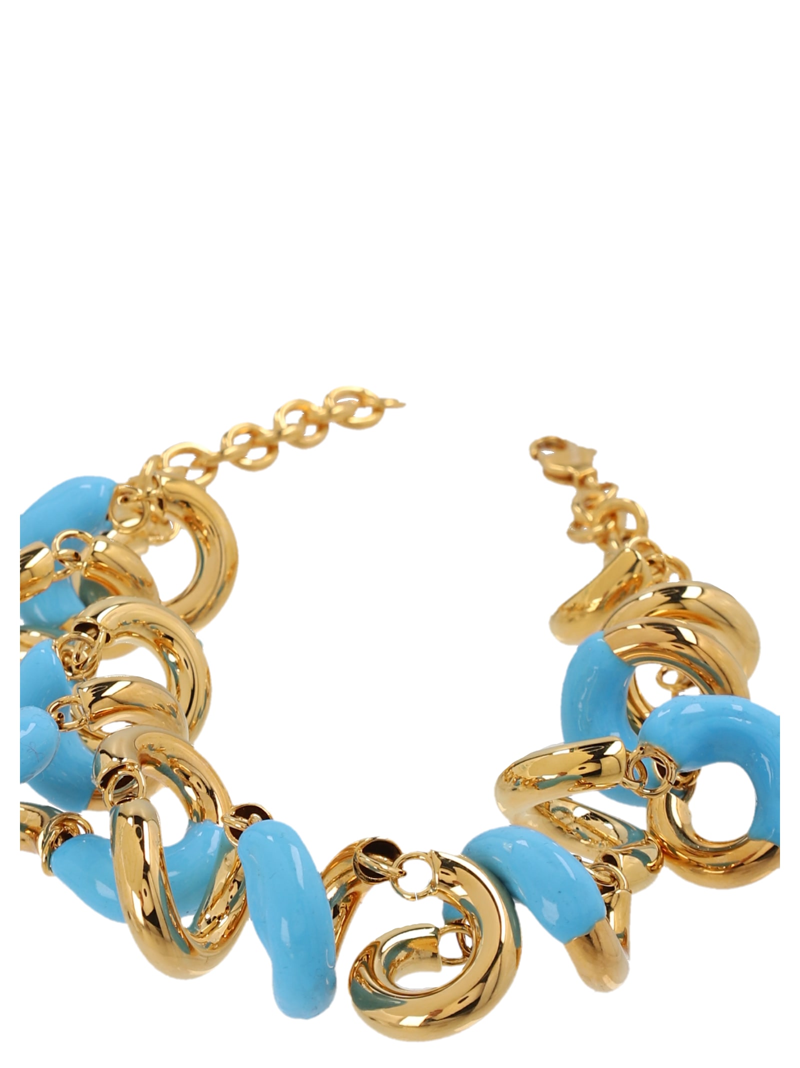 Shop Sunnei Fusillo Necklace In Light Blue