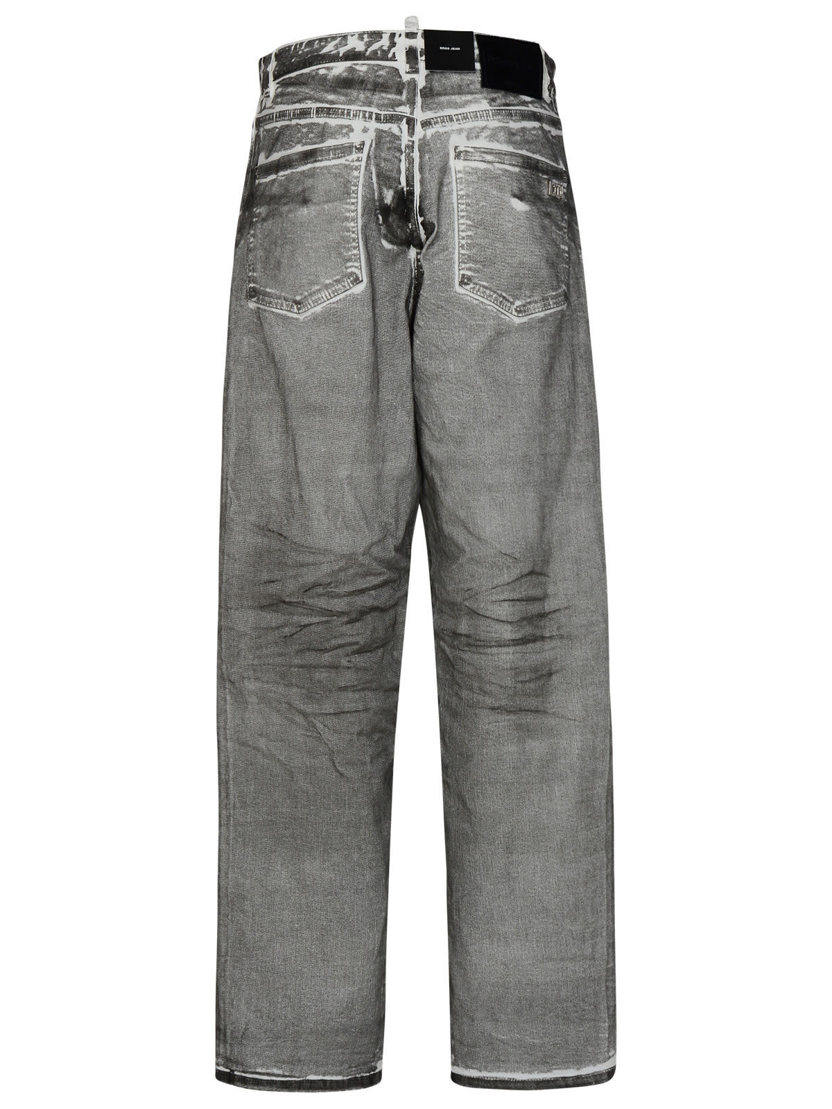 Shop Dsquared2 Gray Cotton Jeans In Grey/white