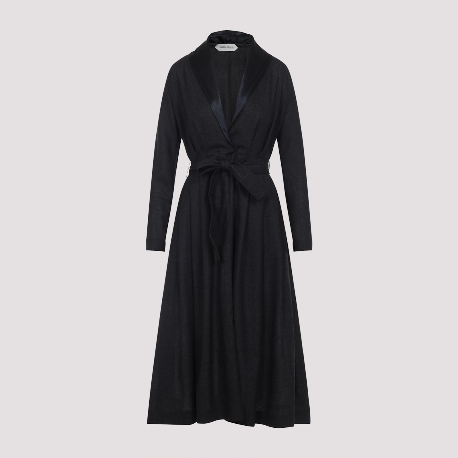 Alberta Ferretti Alberta Ferreti Virgin Wool Midi Dress In Black