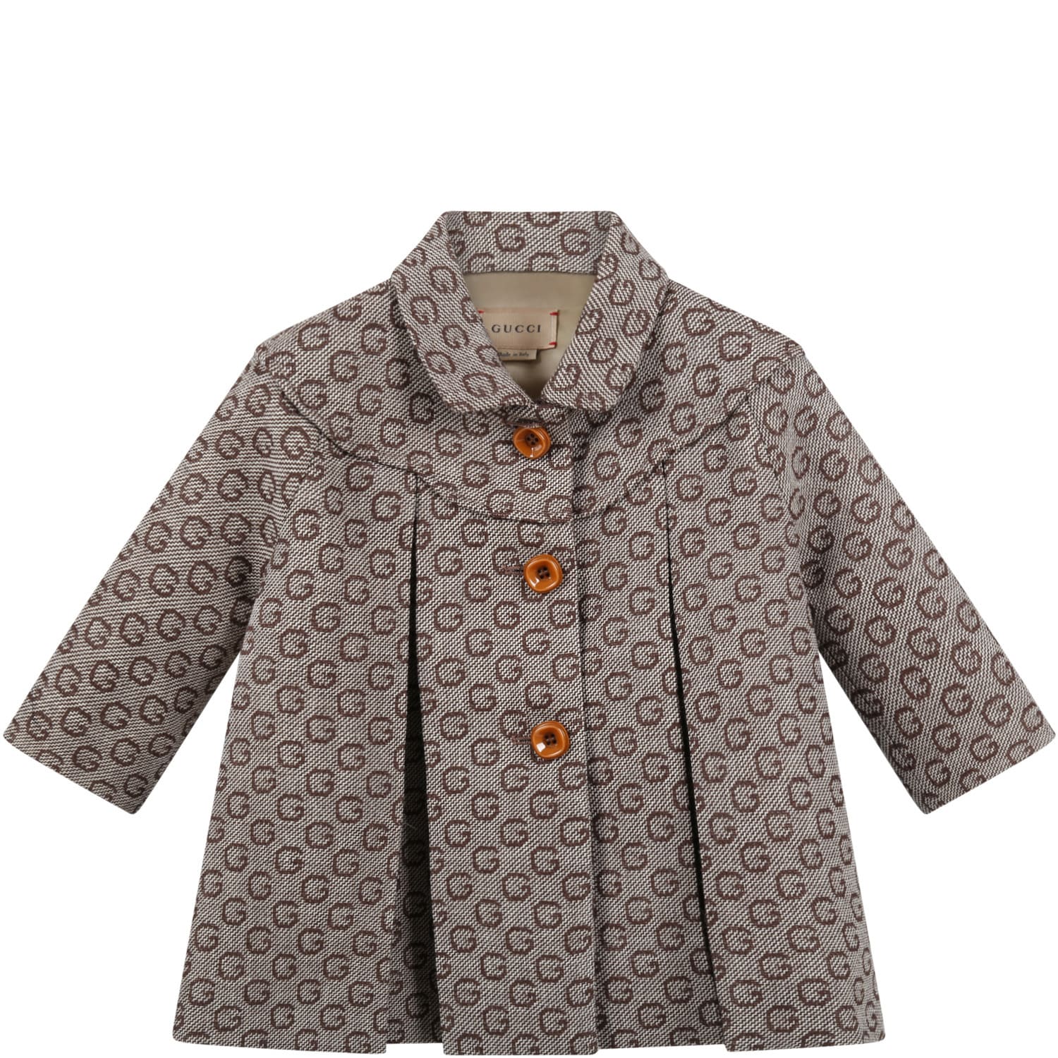 Gucci Multicolor Coat For Baby Kids With Double Gg