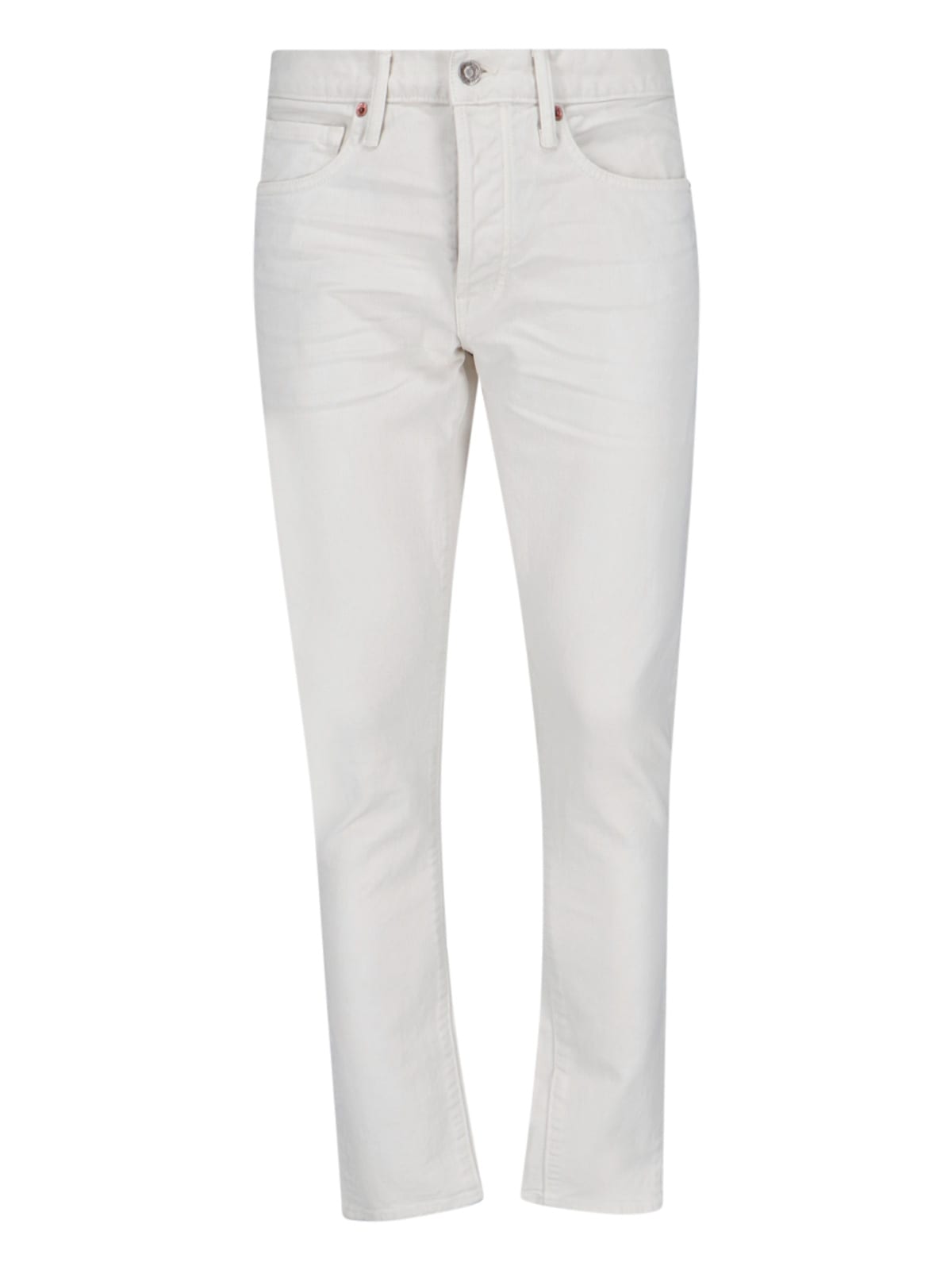 Shop Tom Ford Slim Jeans In White