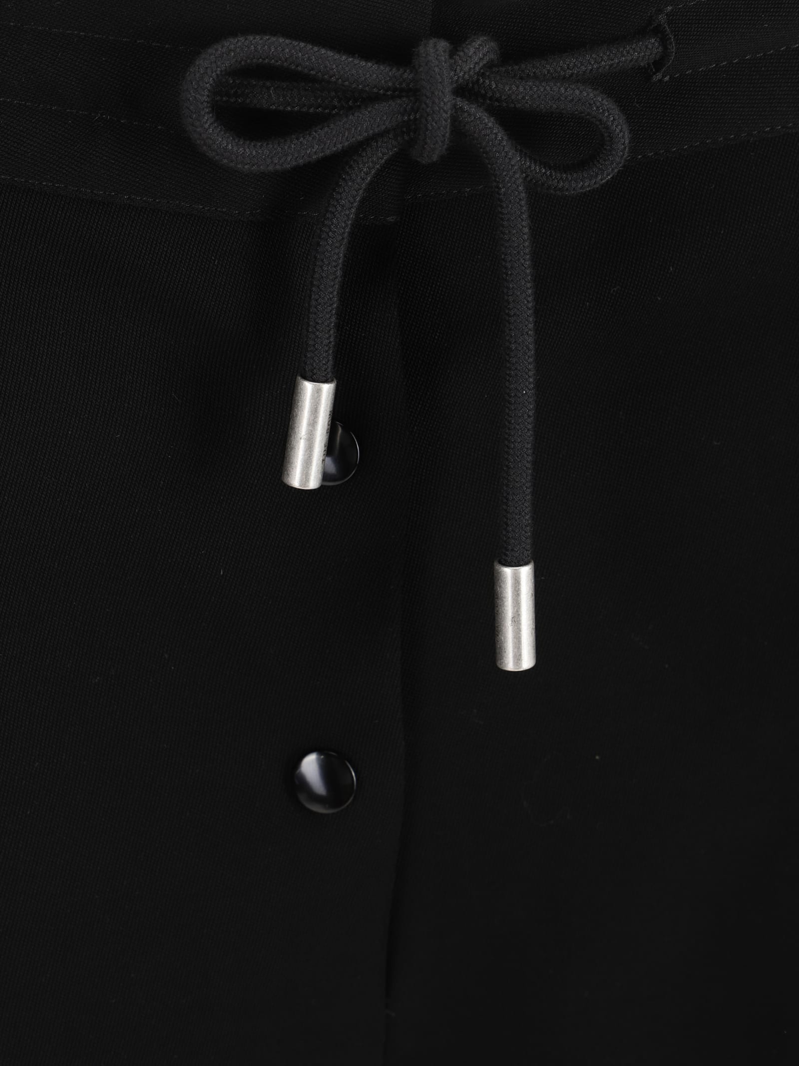The Row Drawstring Waistband Wool Pants In Black