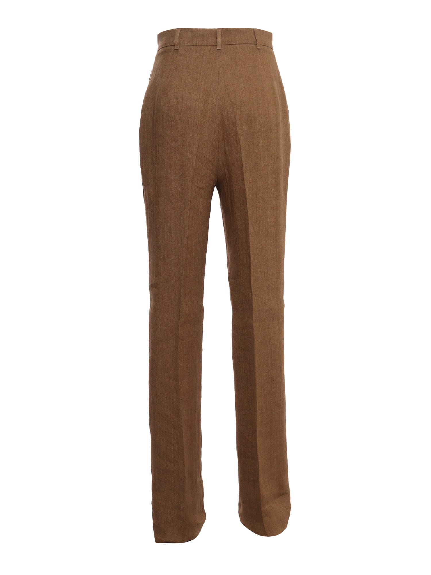 Shop Max Mara Alcano Brown Trousers
