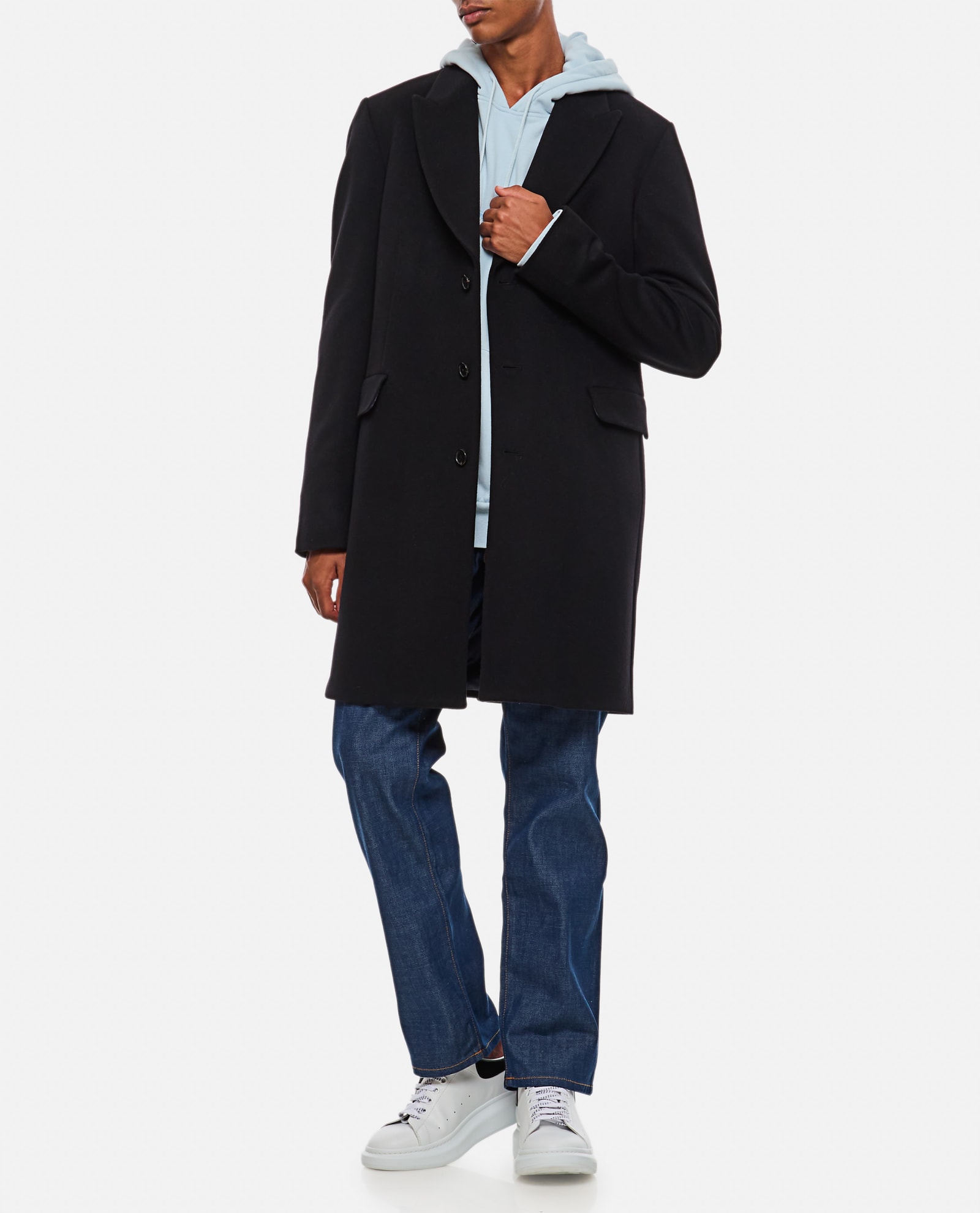 Shop Paul Smith Mens Sb Overcoat In Black