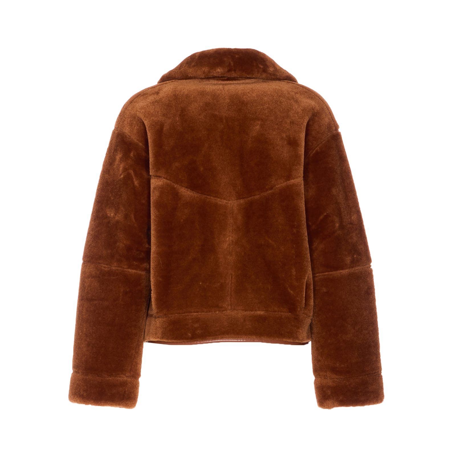 Urbancode Reversible Faux Fur Jacket In Brown