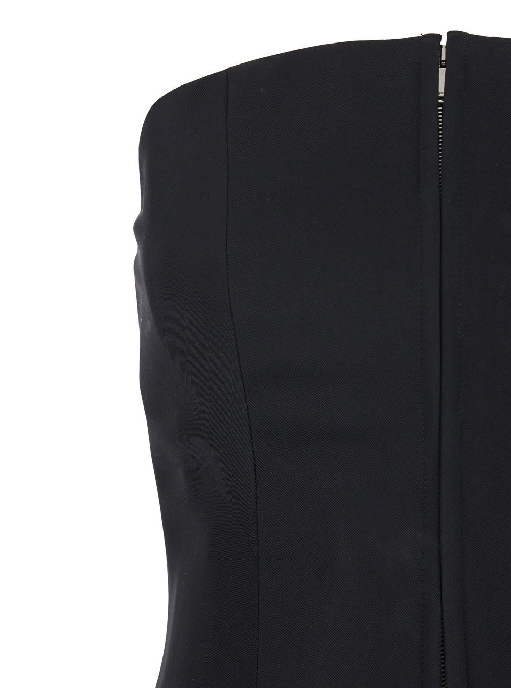Alexander Mcqueen Zip-up Corset Top In Black