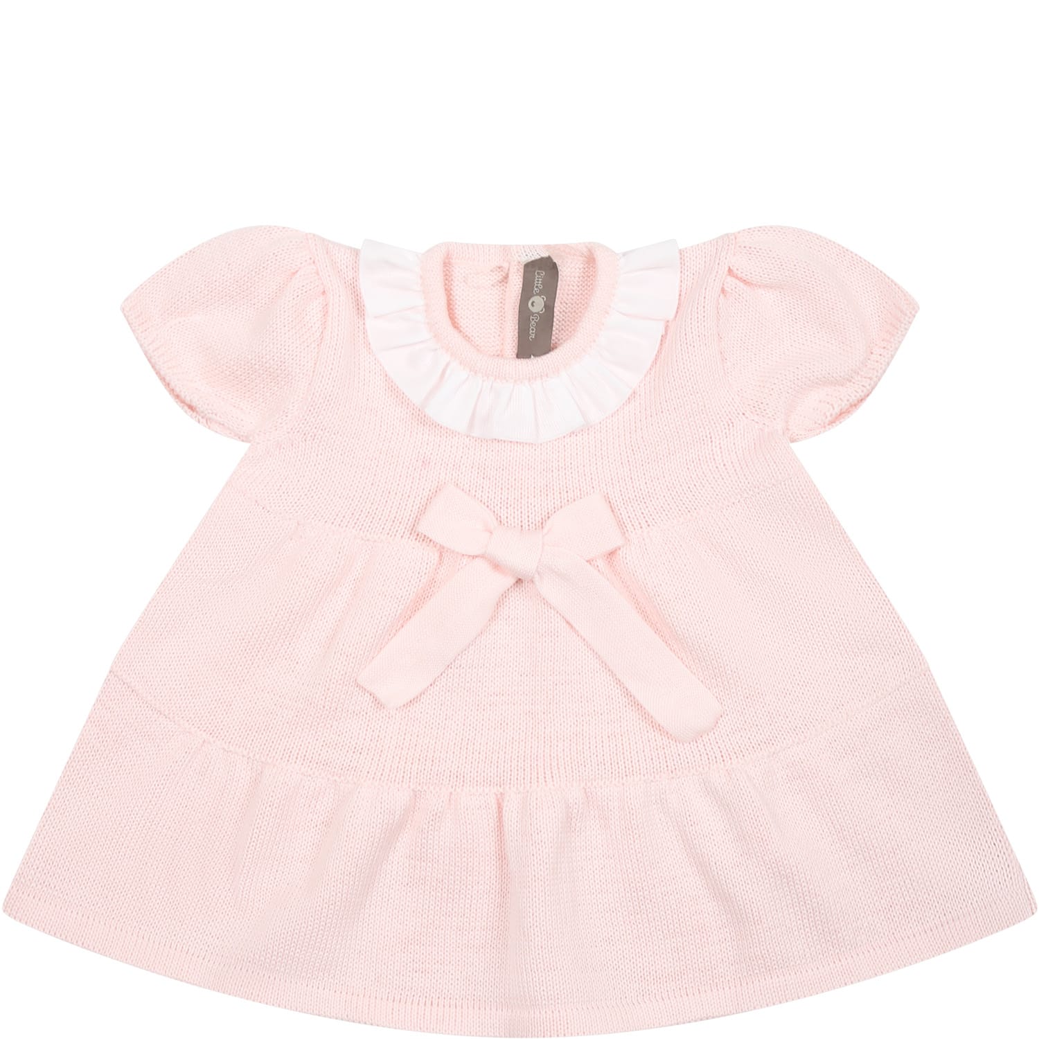 Shop Little Bear Pink Casual Dress For Baby Girl