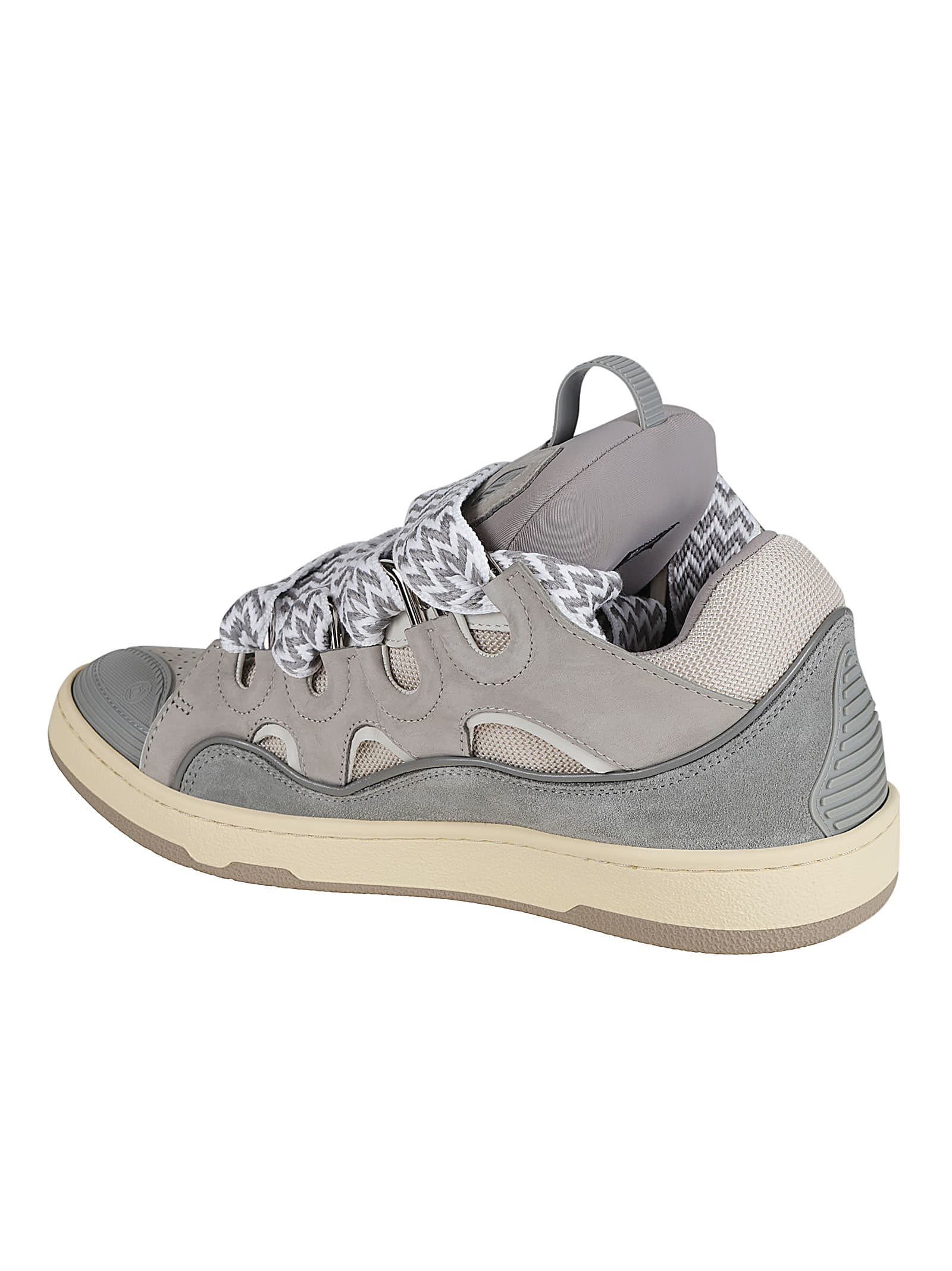 Shop Lanvin Curb Sneakers In Grey 2