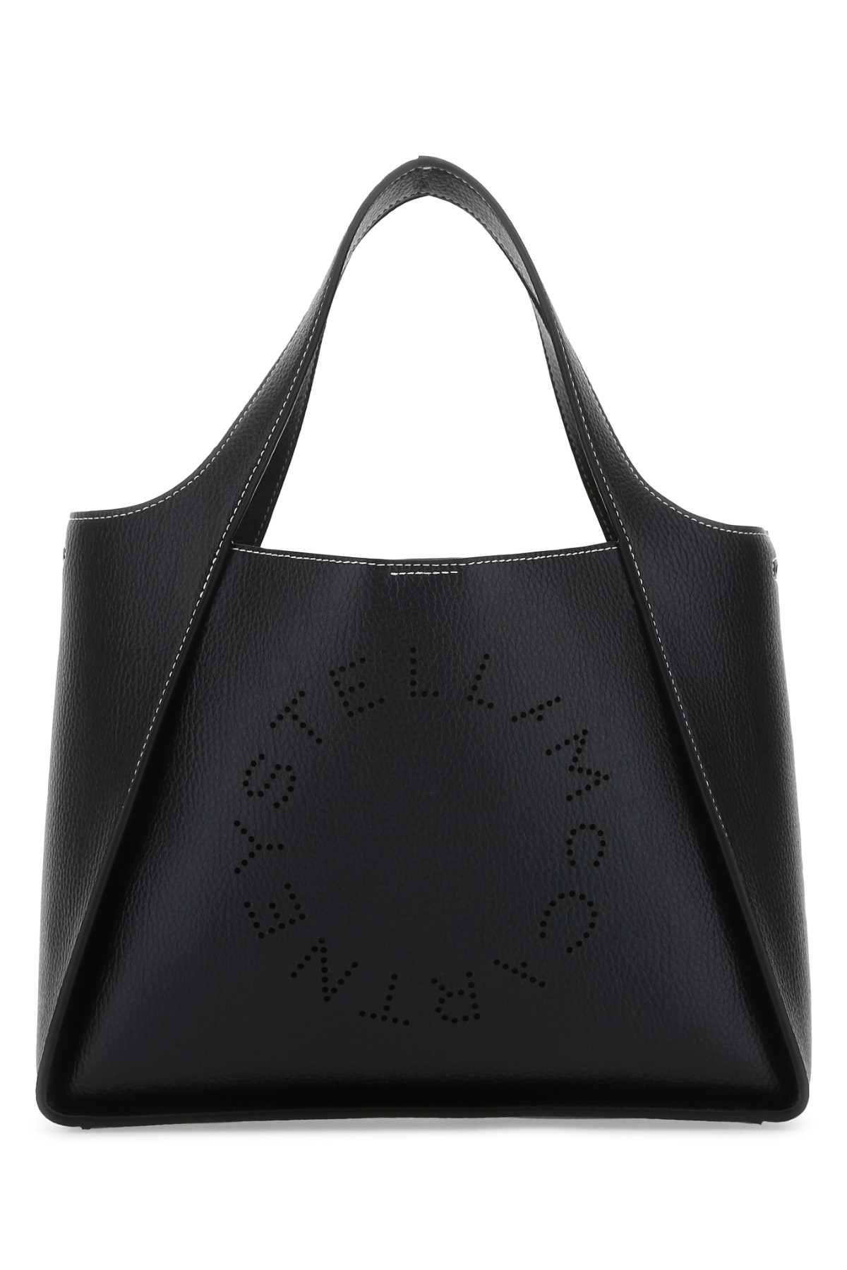 Shop Stella Mccartney Black Alter Mat Stella Logo Shoulder Bag In 1000