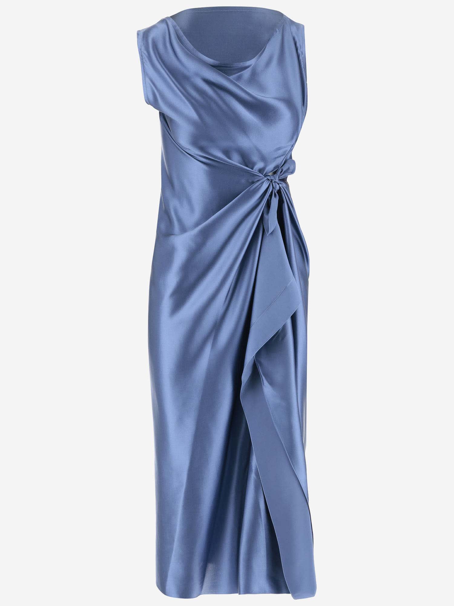 Draped Silk Dress