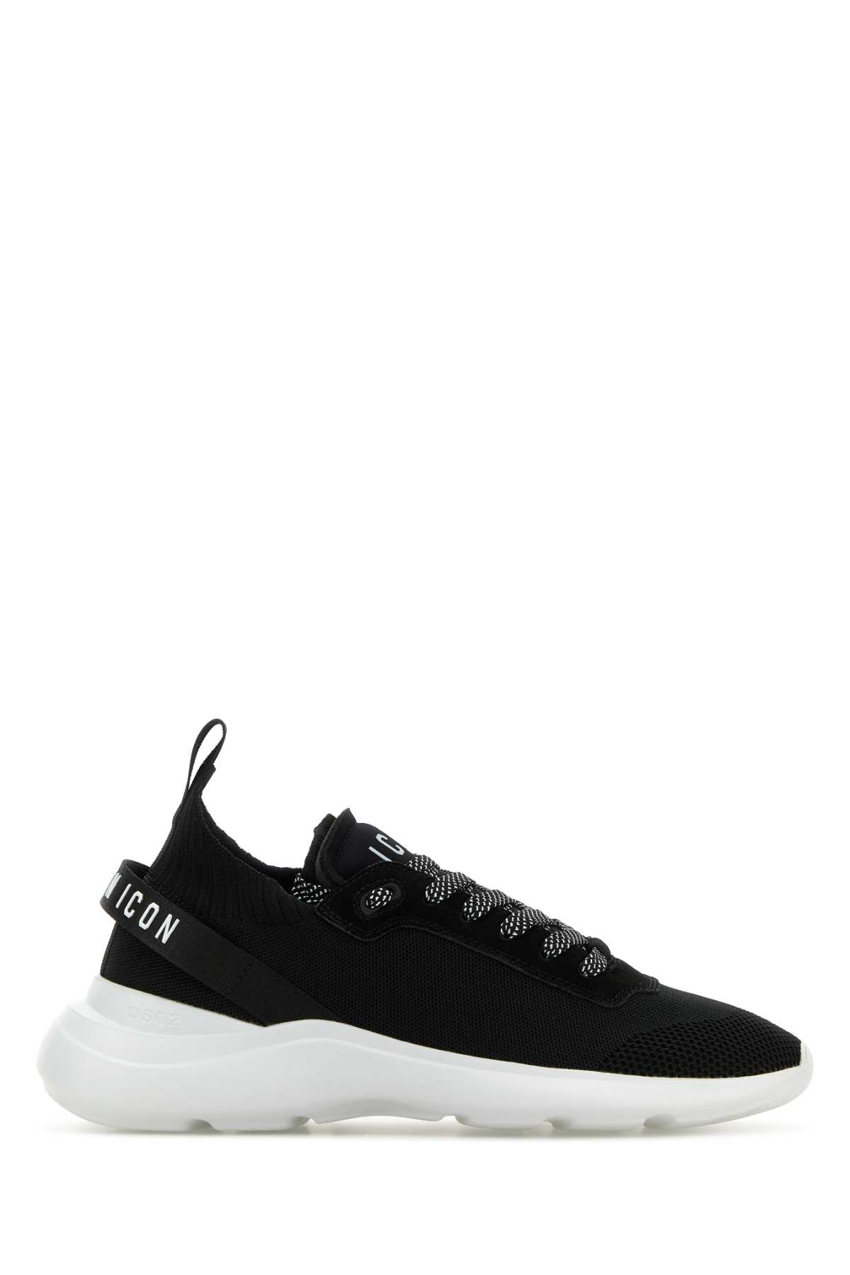 Dsquared2 Black Fabric Icon Fly Sneakers