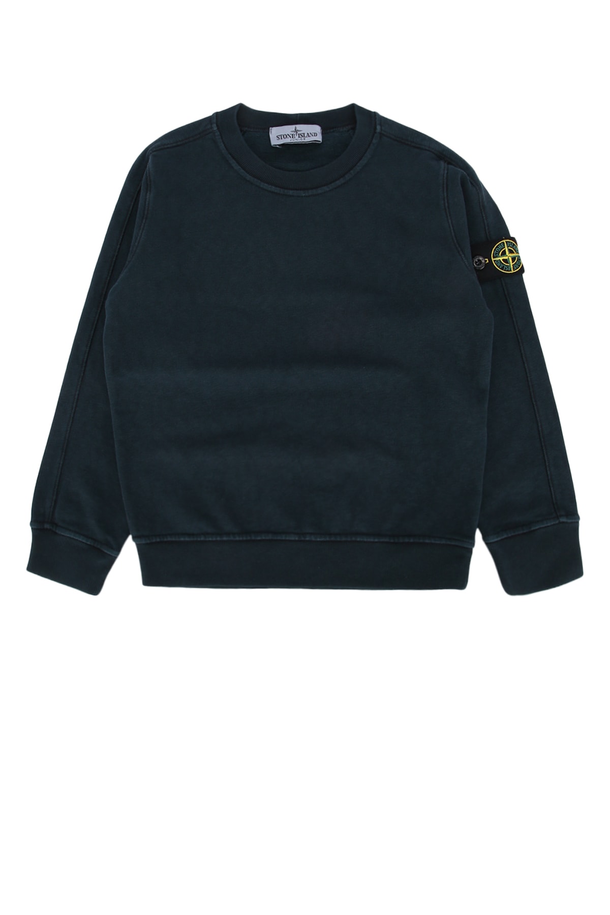 Stone Island Compass-motif Crewneck Jumper In Navyblue
