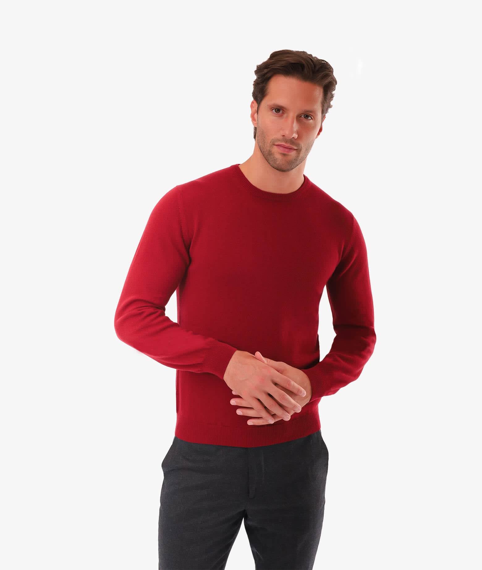 Shop Larusmiani Crewneck Sweater Aspen Sweater In Red