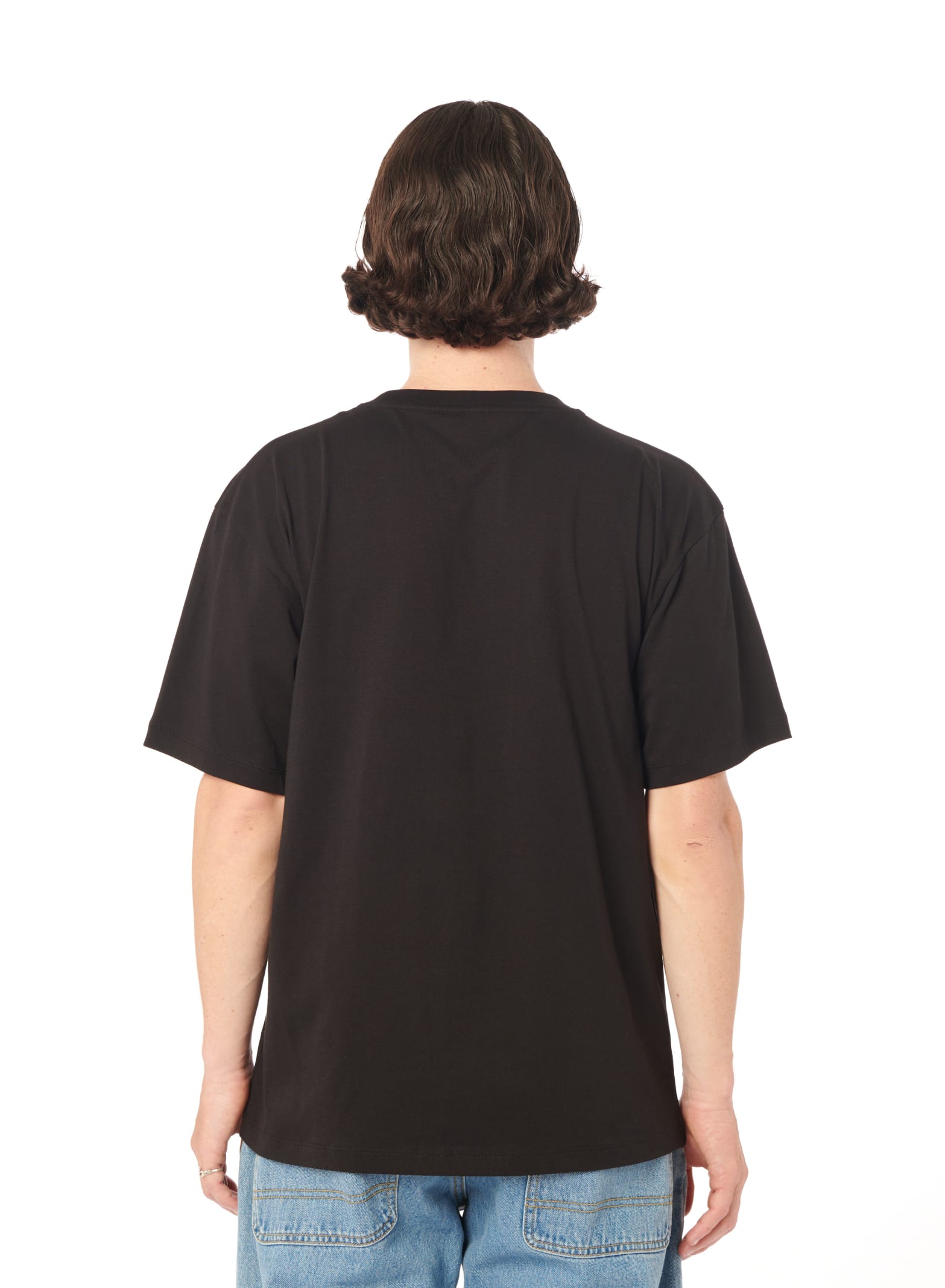 Shop Paccbet Big Logo Tee Shirt Knit In Black