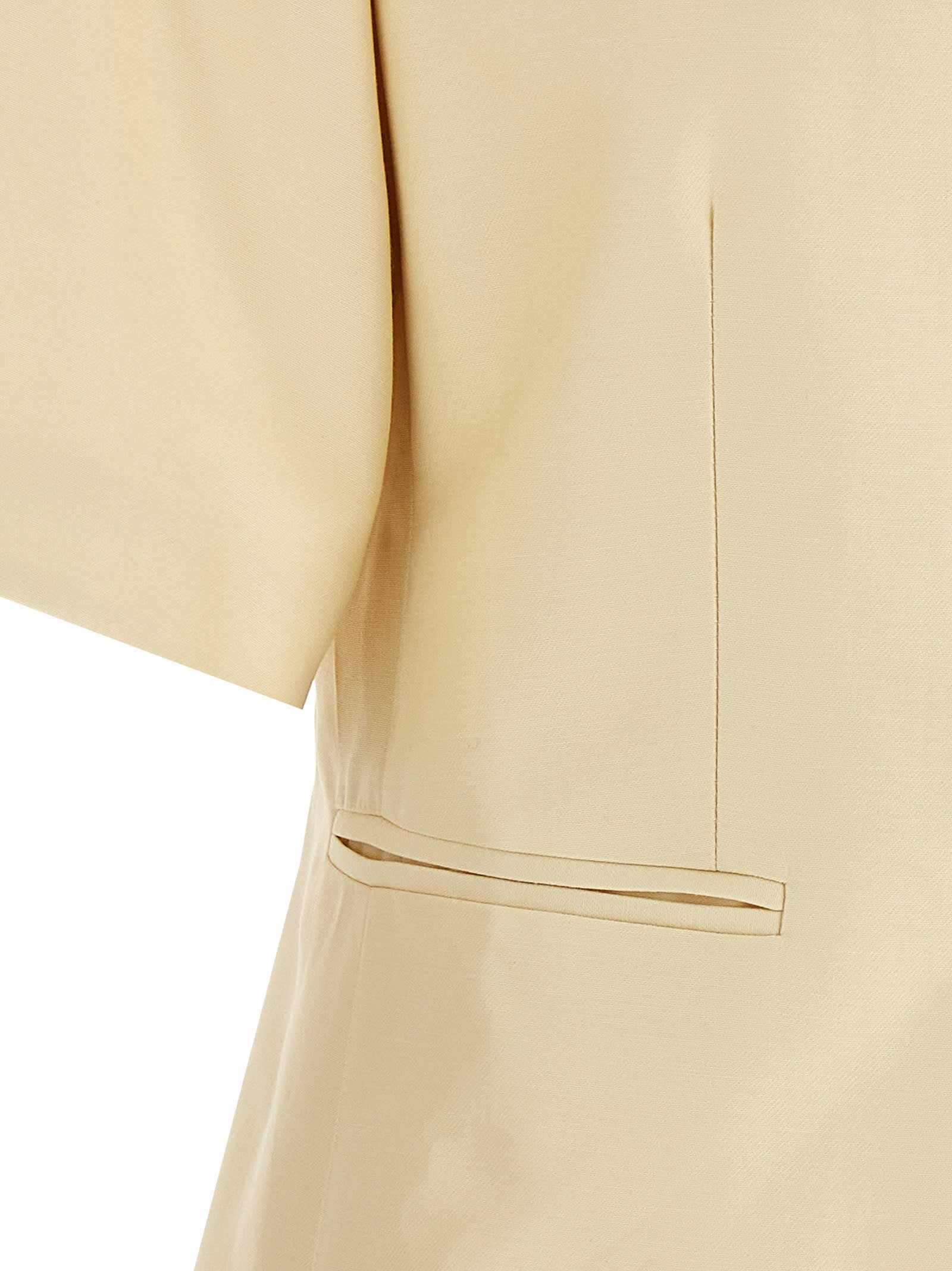 Shop Fabiana Filippi Short Sleeve Blazer In White