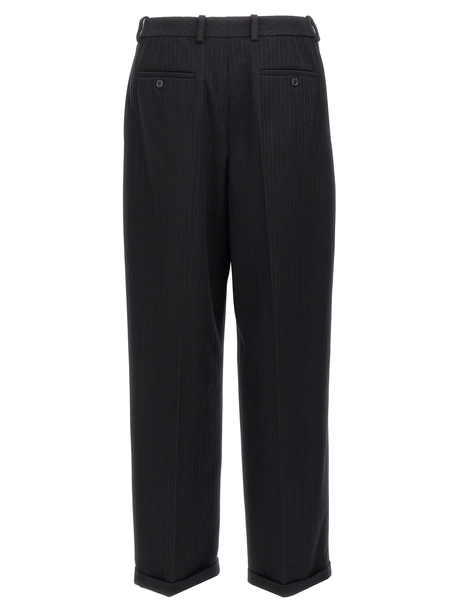 Shop Saint Laurent 90s Pants In Black