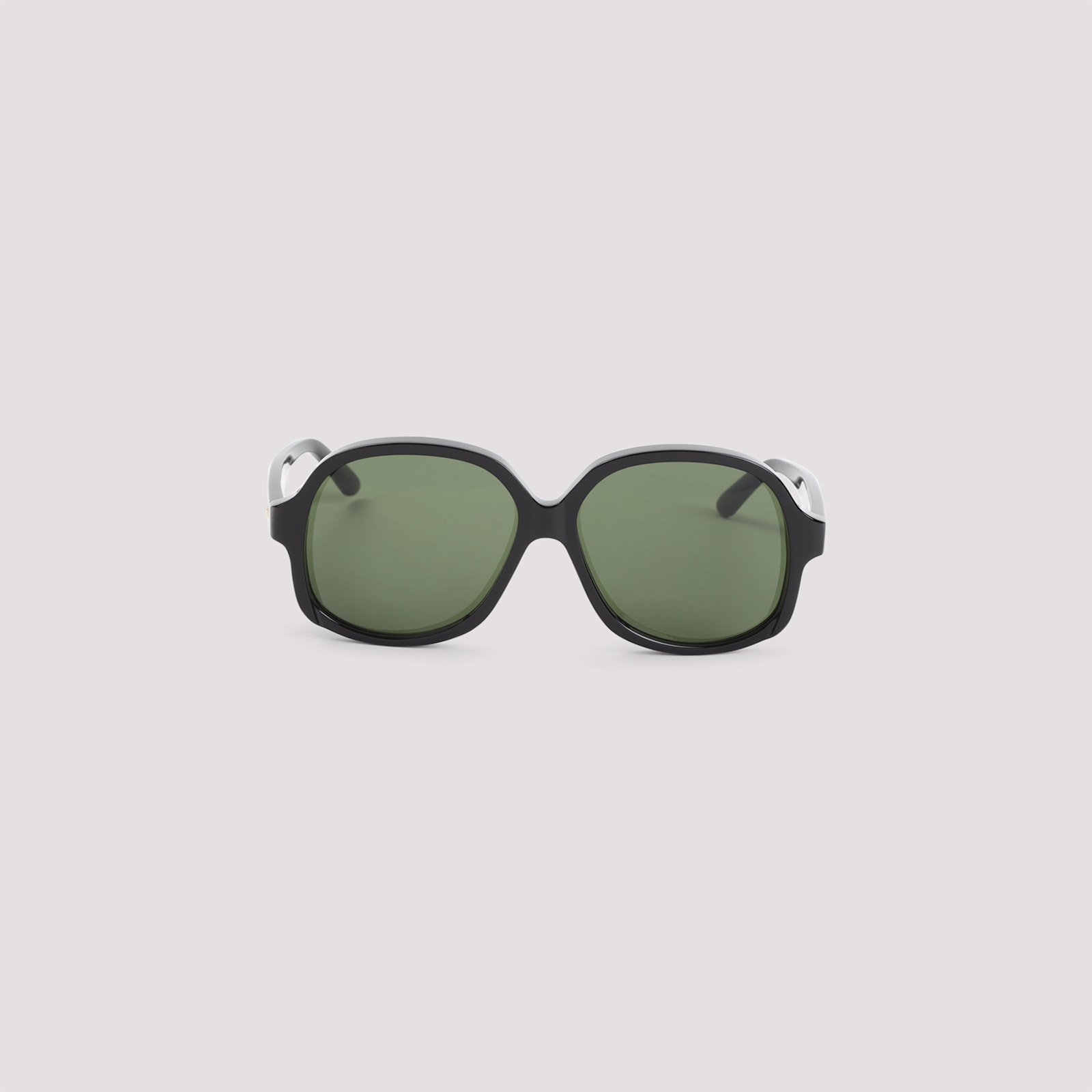 Valentino Vintage Black Acetate Sunglasses With Gold-tone Detail In Blk Gld