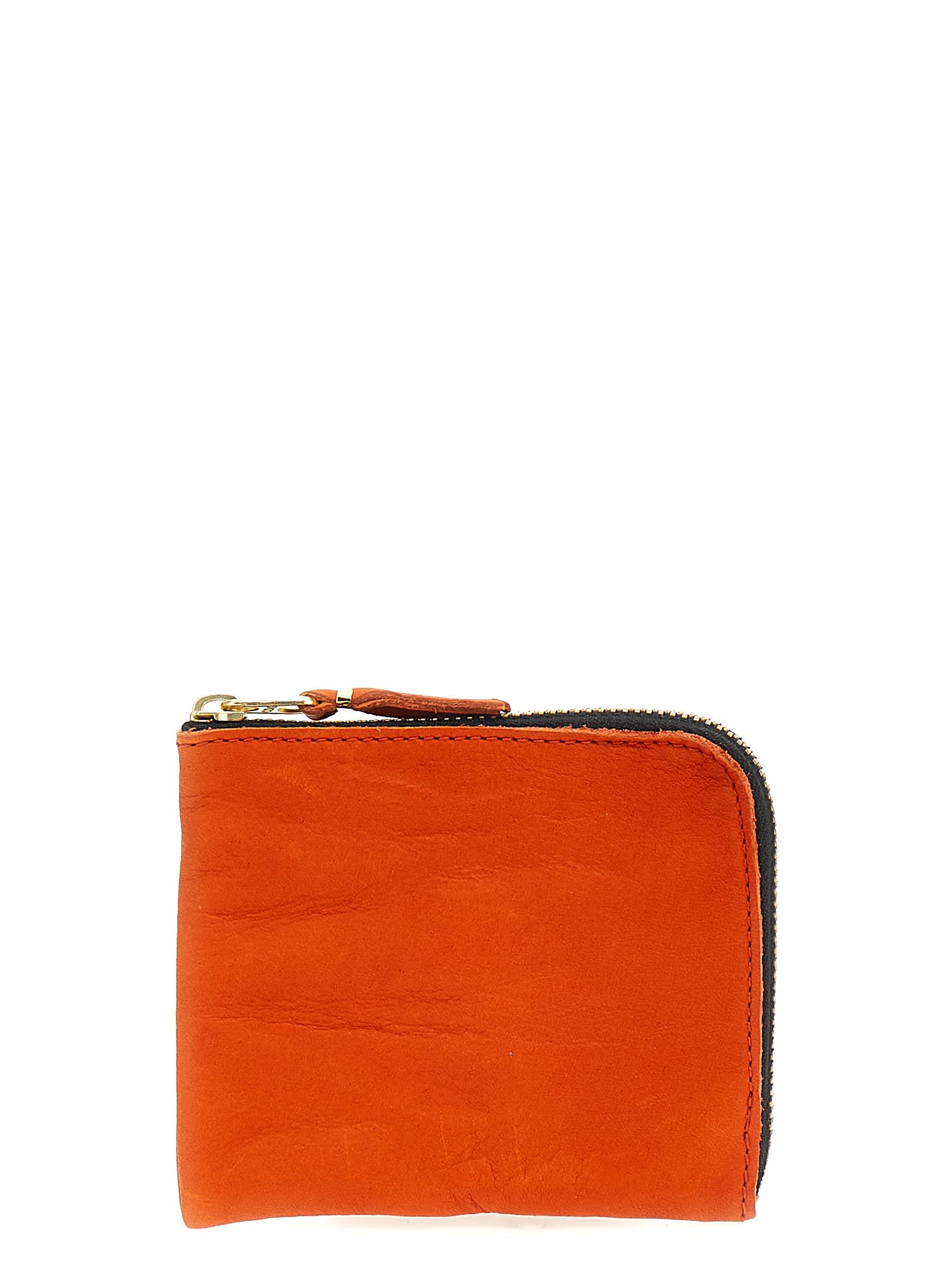 Shop Comme Des Garçons Washed Wallet In Orange