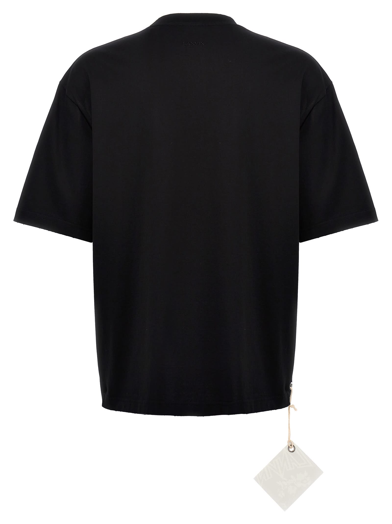 Shop Lanvin Printed T-shirt In Black