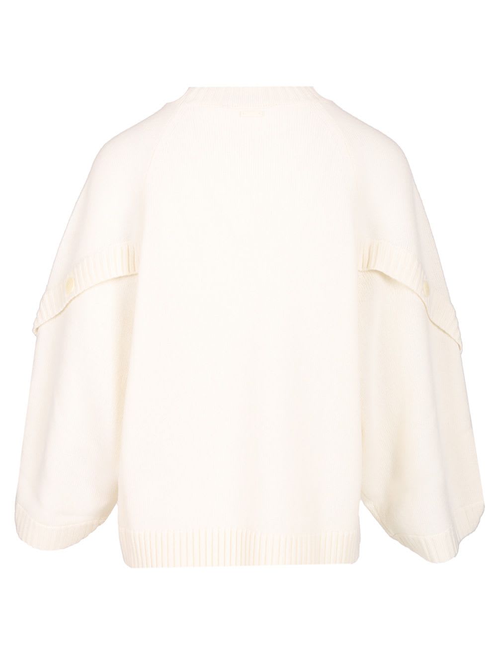 Max Mara Oversized Wool And Cashmere Sweater In Neutral
