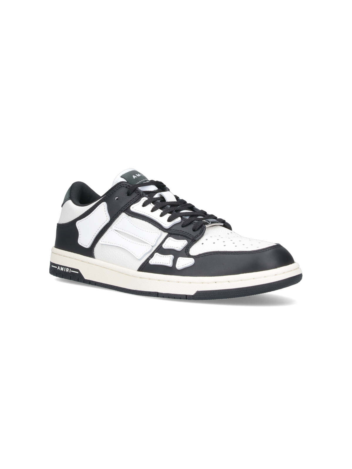 Amiri Multicolor Leather And Fabric Bandana Denim Skel Sneakers