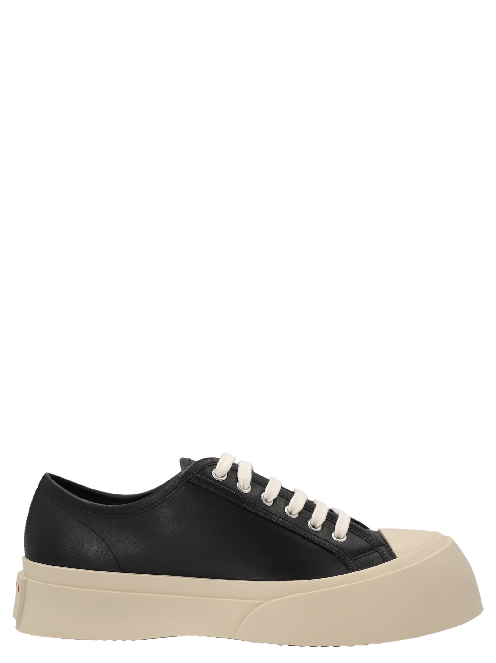 Shop Marni Pablo Sneakers In White/black