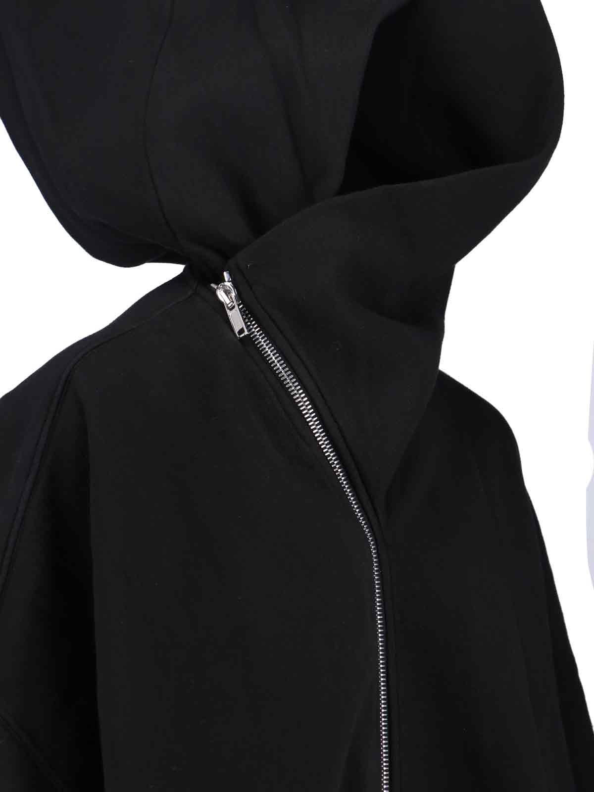 Drkshdw Maxi Zip Sweatshirt In Black