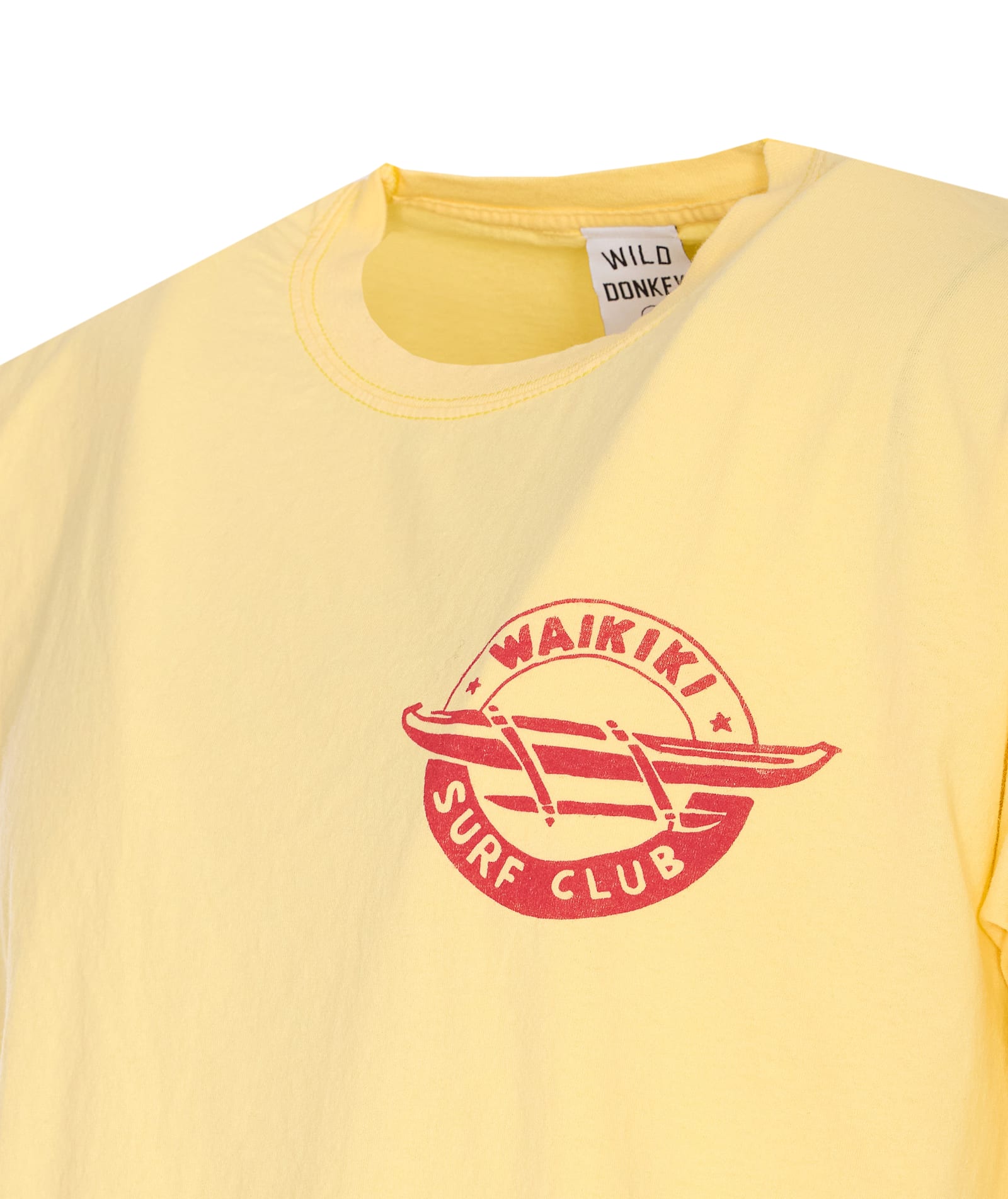Wild Donkey Crewneck Graphic Print Short Sleeves Soft Fabric In Yellow
