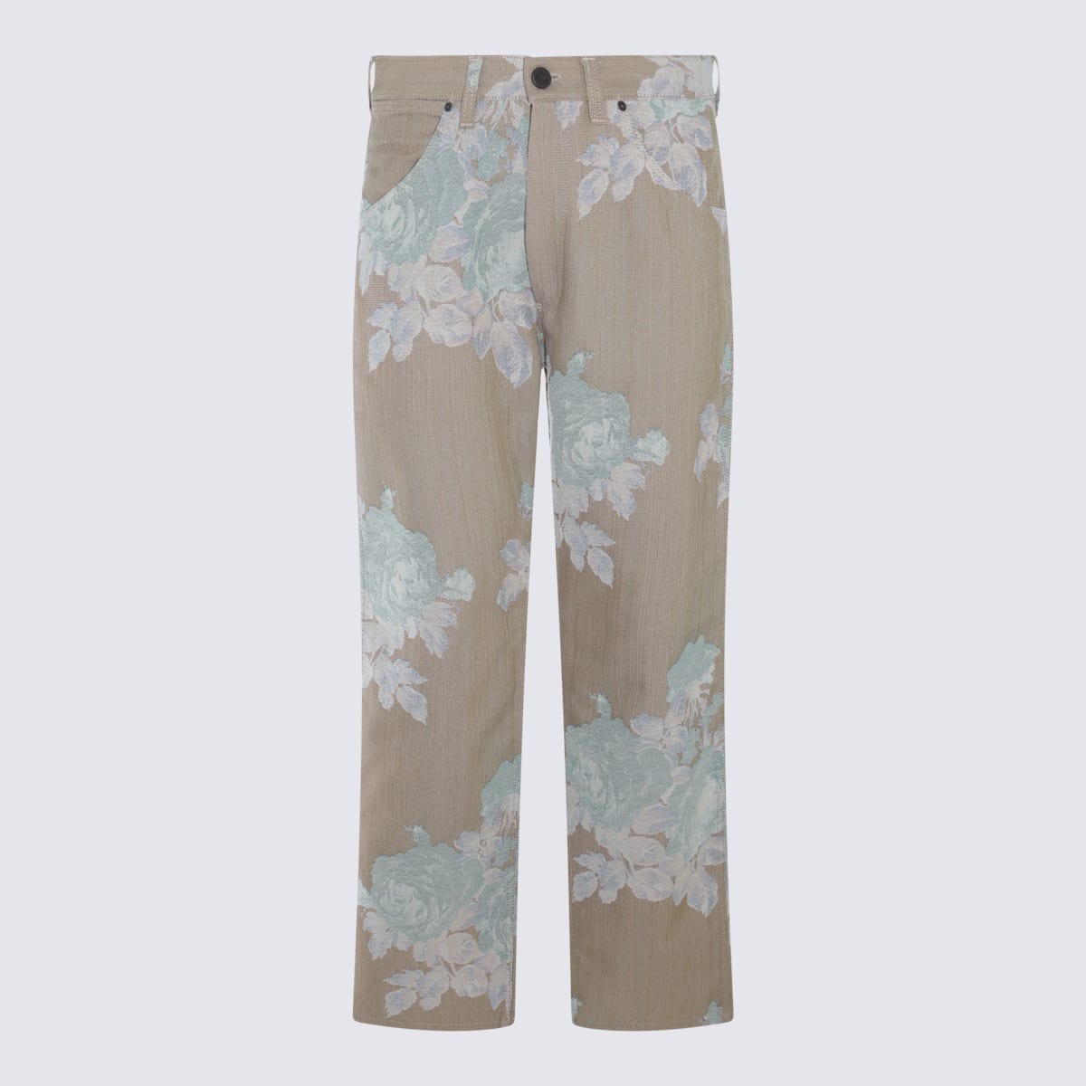 Shop Vivienne Westwood Beige Cotton Pants In Roses