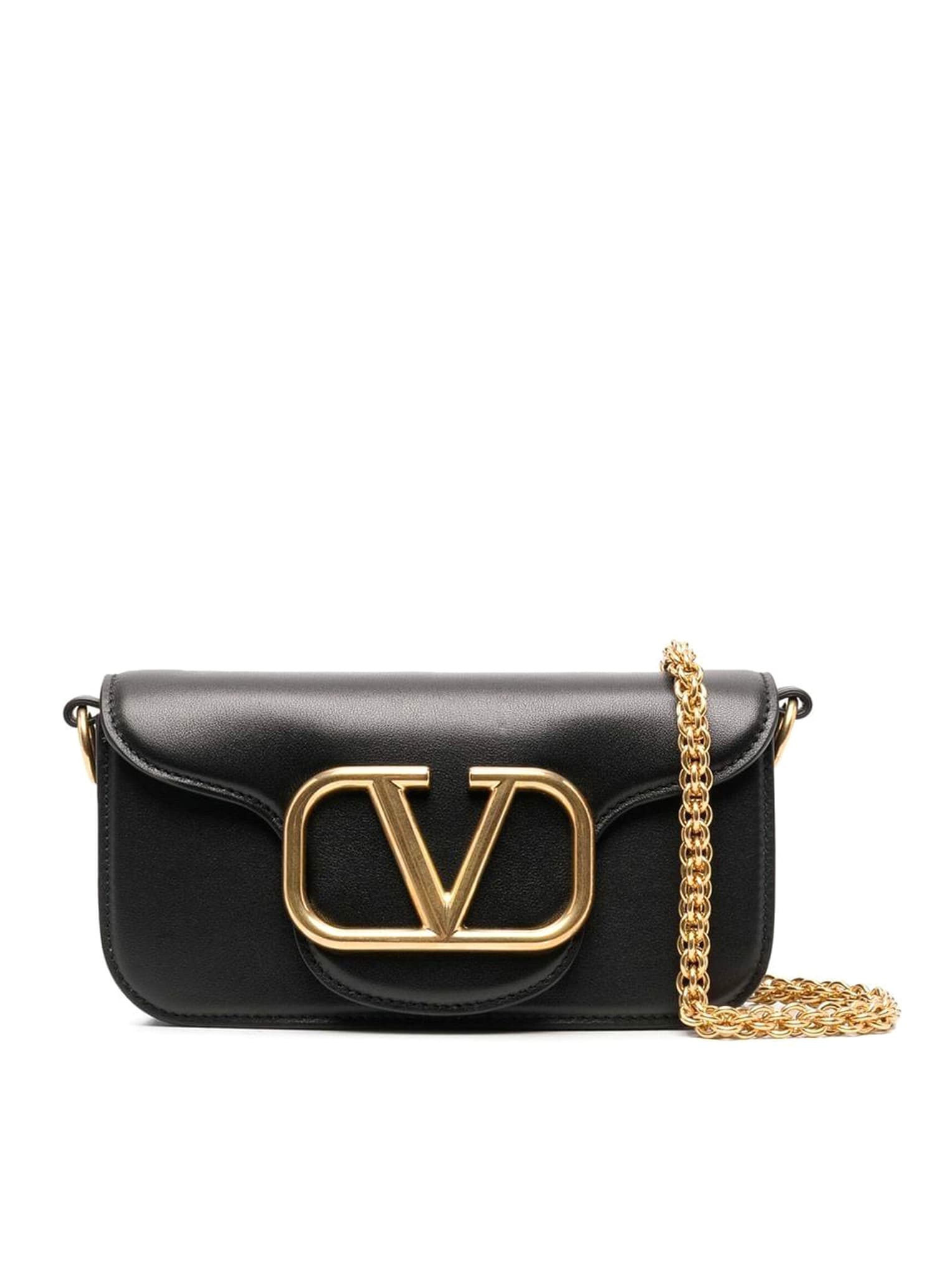 Loco Vitello Hobo Bag - Valentino Garavani - Black - Cotton