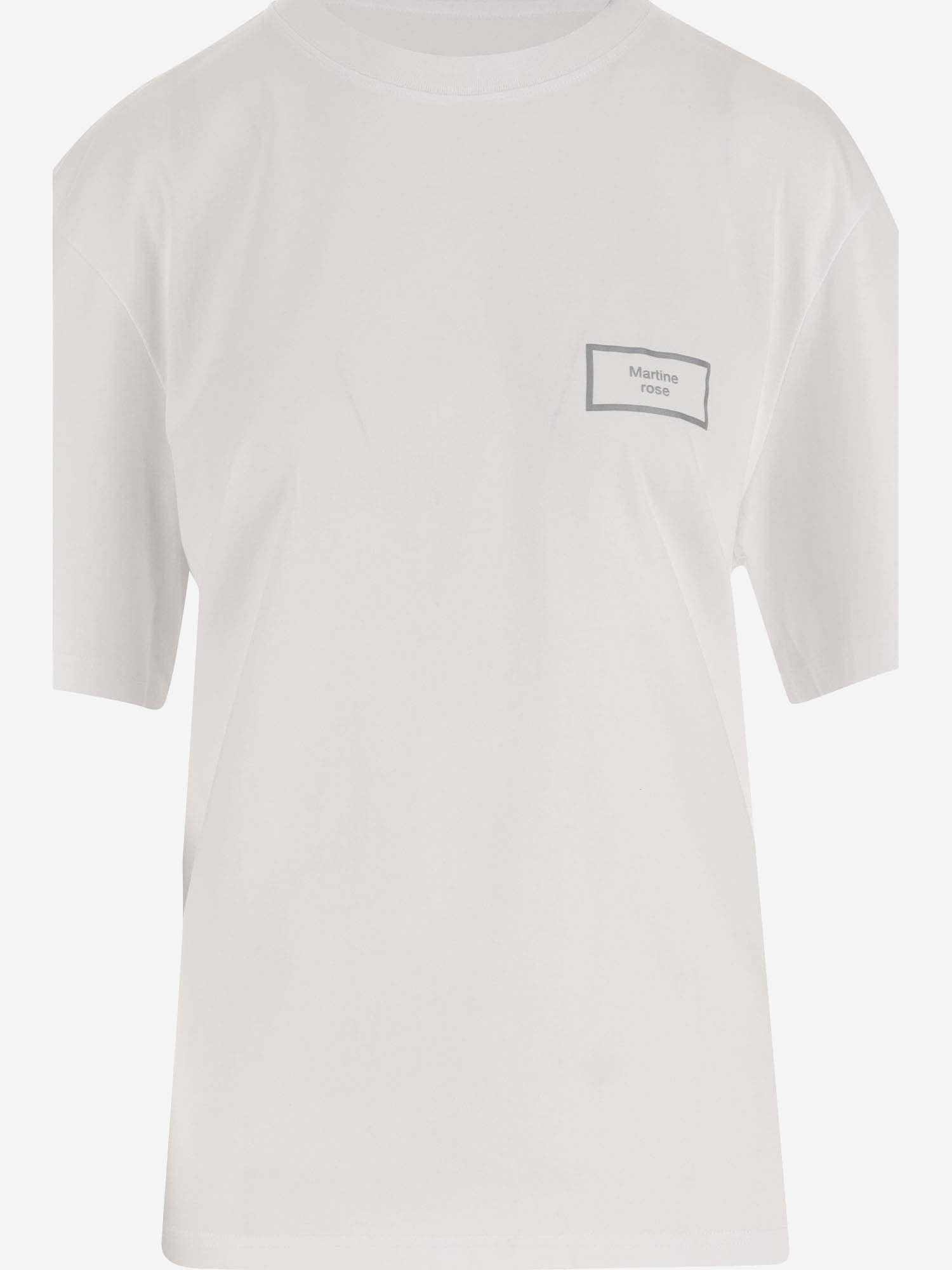 MARTINE ROSE COTTON T-SHIRT WITH LOGO 