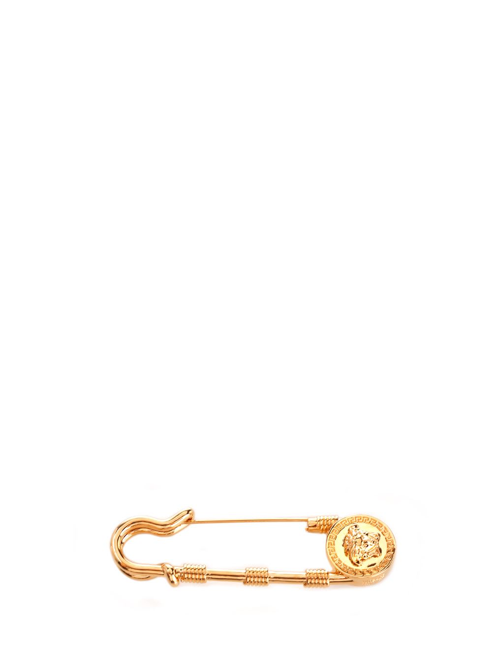 Shop Versace Brooche In Gold