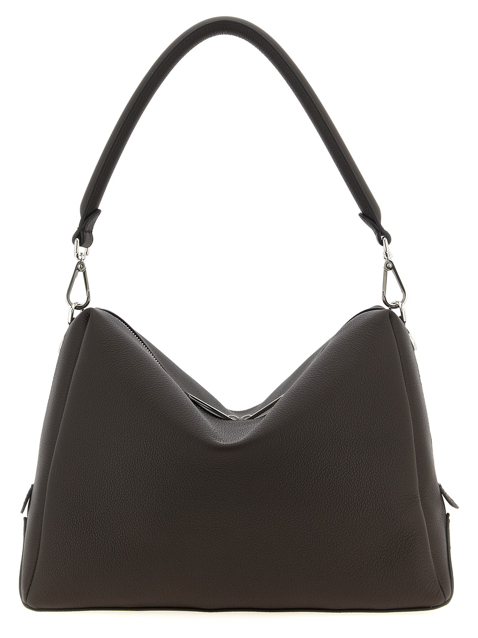 Fendi Large Shoulder Bag With Adjustable Strap In Brown