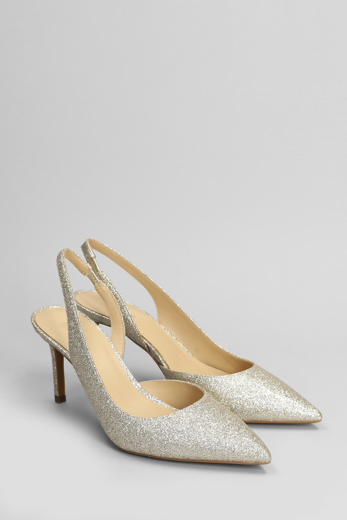 Shop Michael Kors Alina Pumps In Gold Glitter