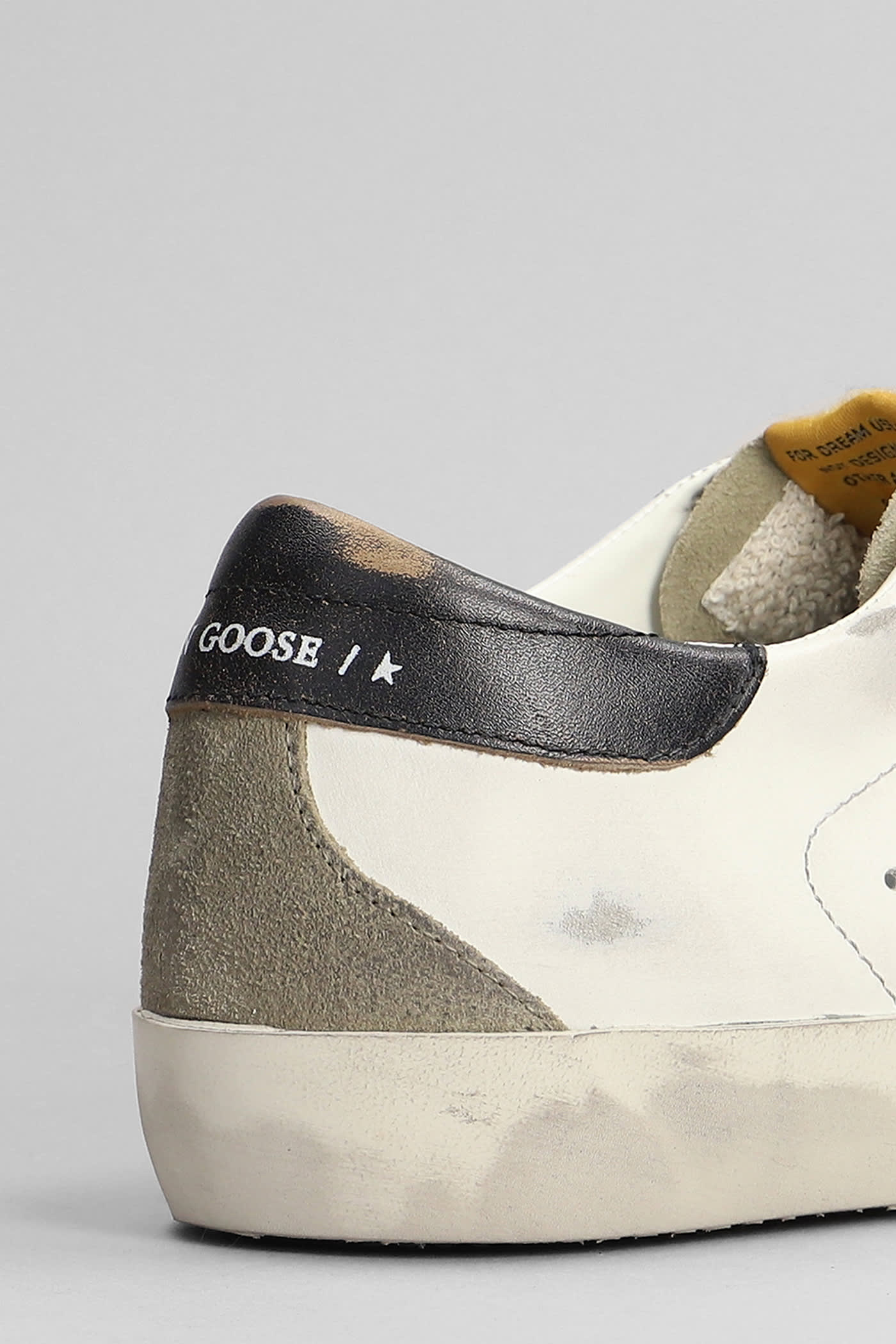 Shop Golden Goose Superstar Sneakers In White Suede And Leather