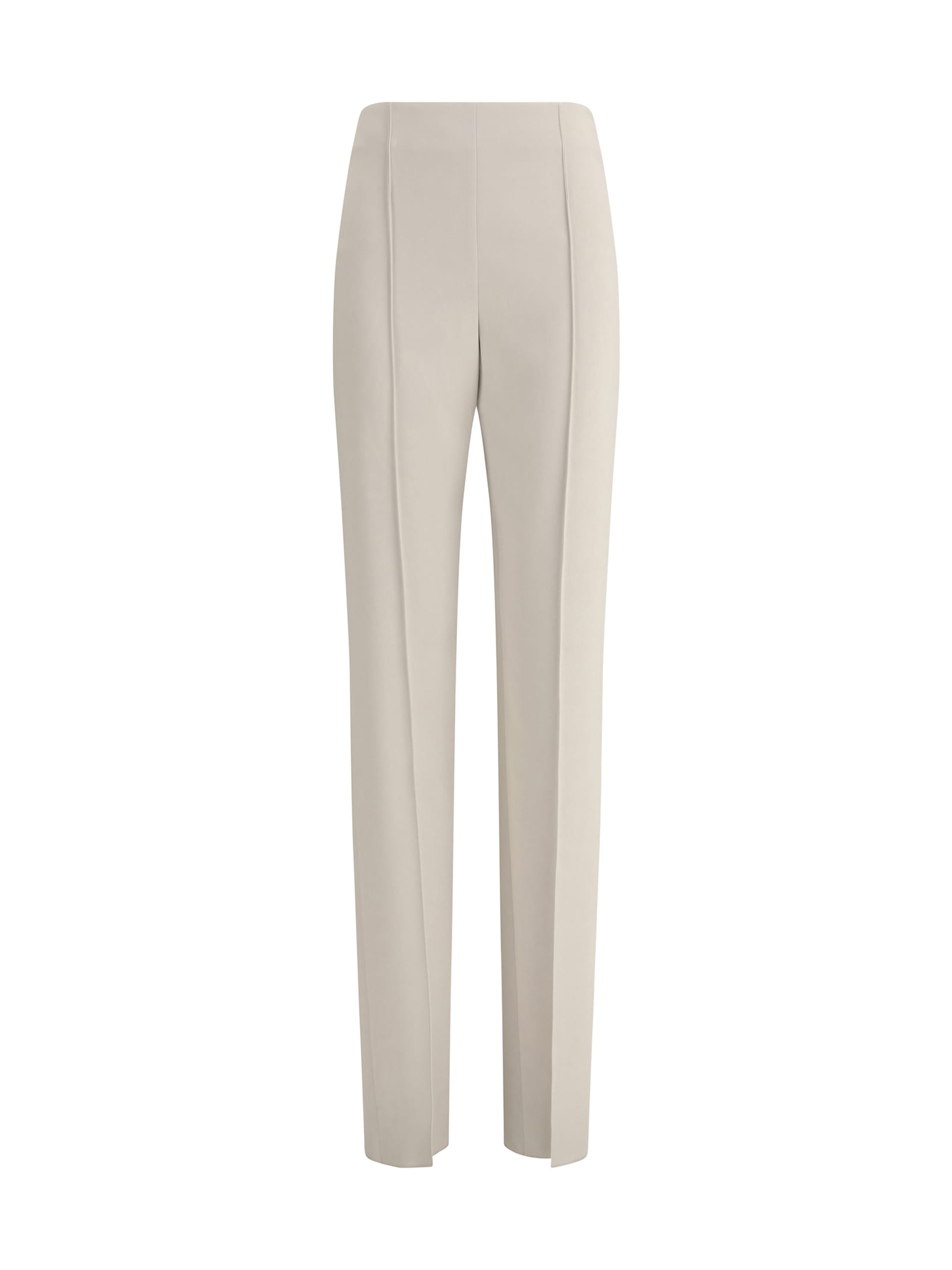 Giorgio Armani High Waist Slim Fit Trousers With Seam Detailing In Neutral