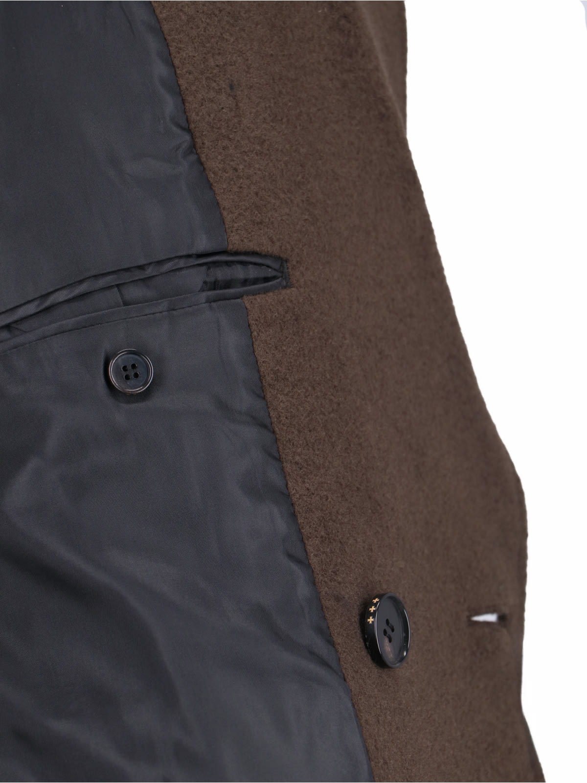 Shop Tonywack Double-breasted Coat In Brown