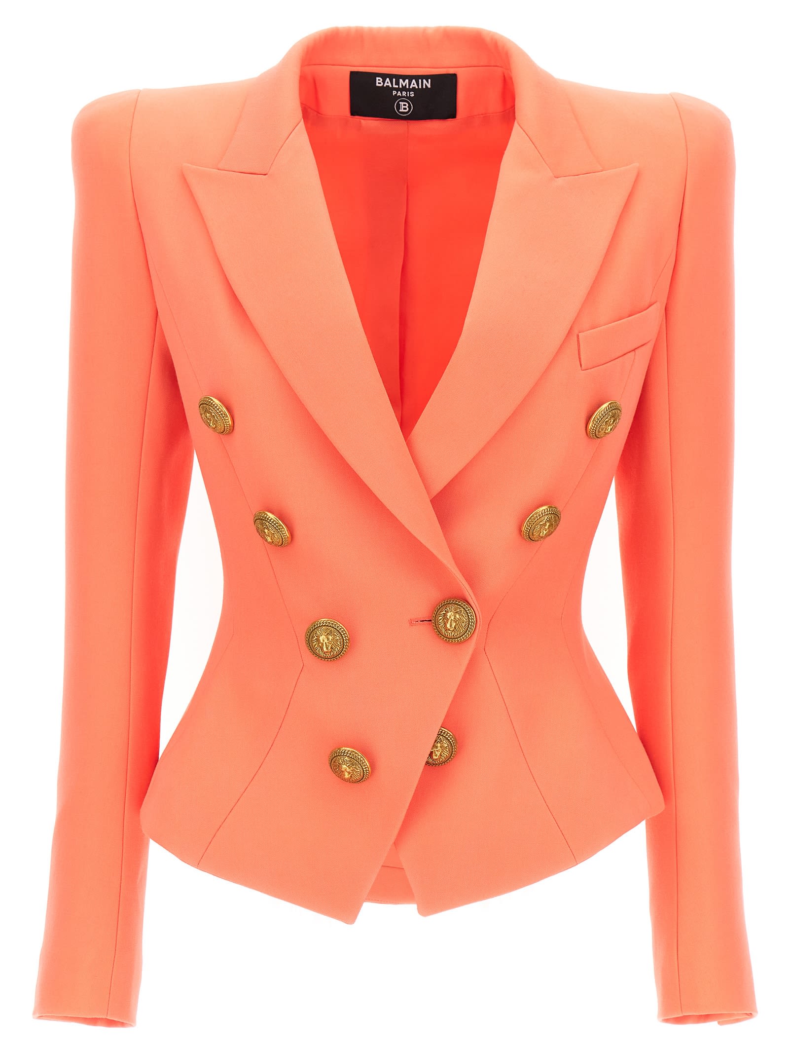 BALMAIN CROP DOUBLE-BREASTED BLAZER