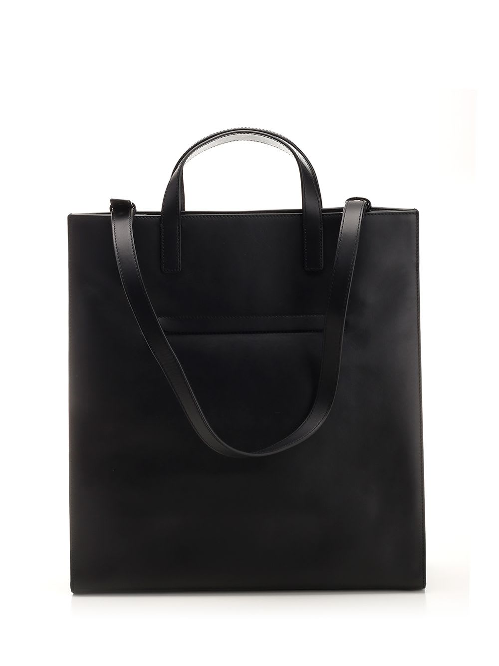 Shop Courrèges Heritage Tote Bag In Black Calfskin