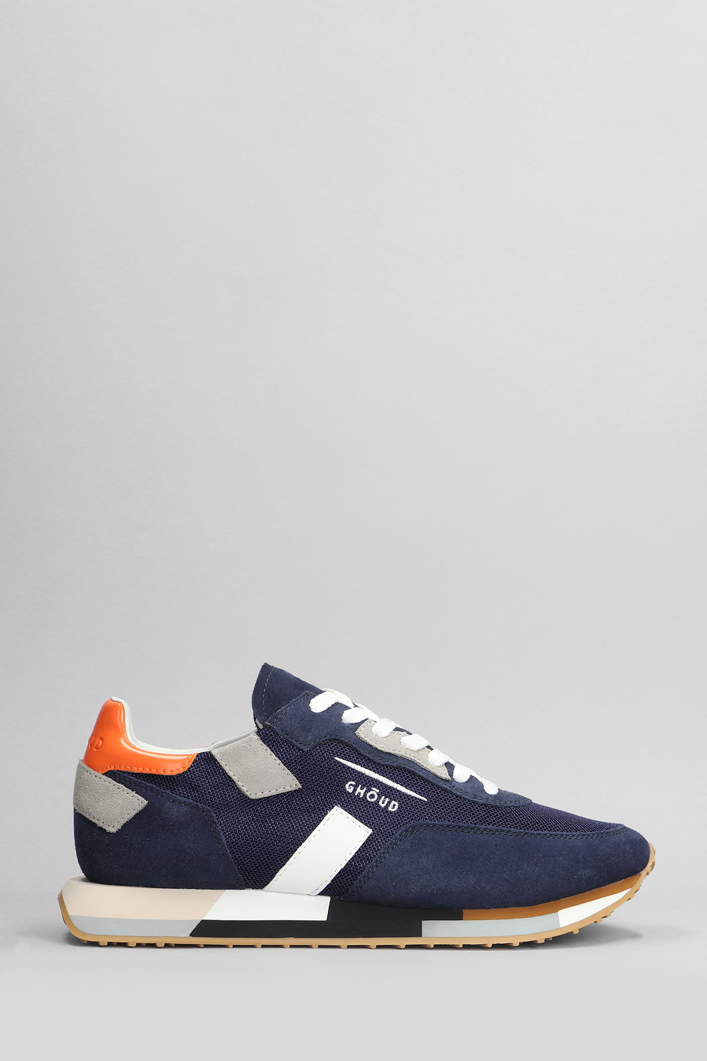 Rush Multi Sneakers In Blue Suede And Fabric