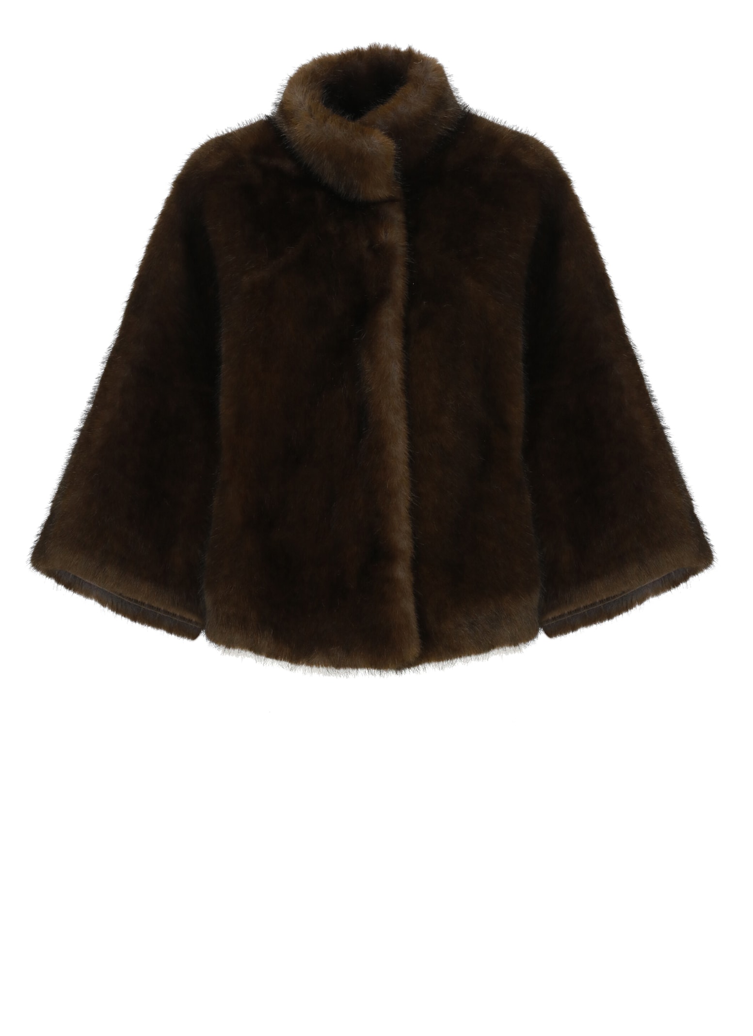 Shop Valentini 1972 Eco Zibellino Coat In Brown