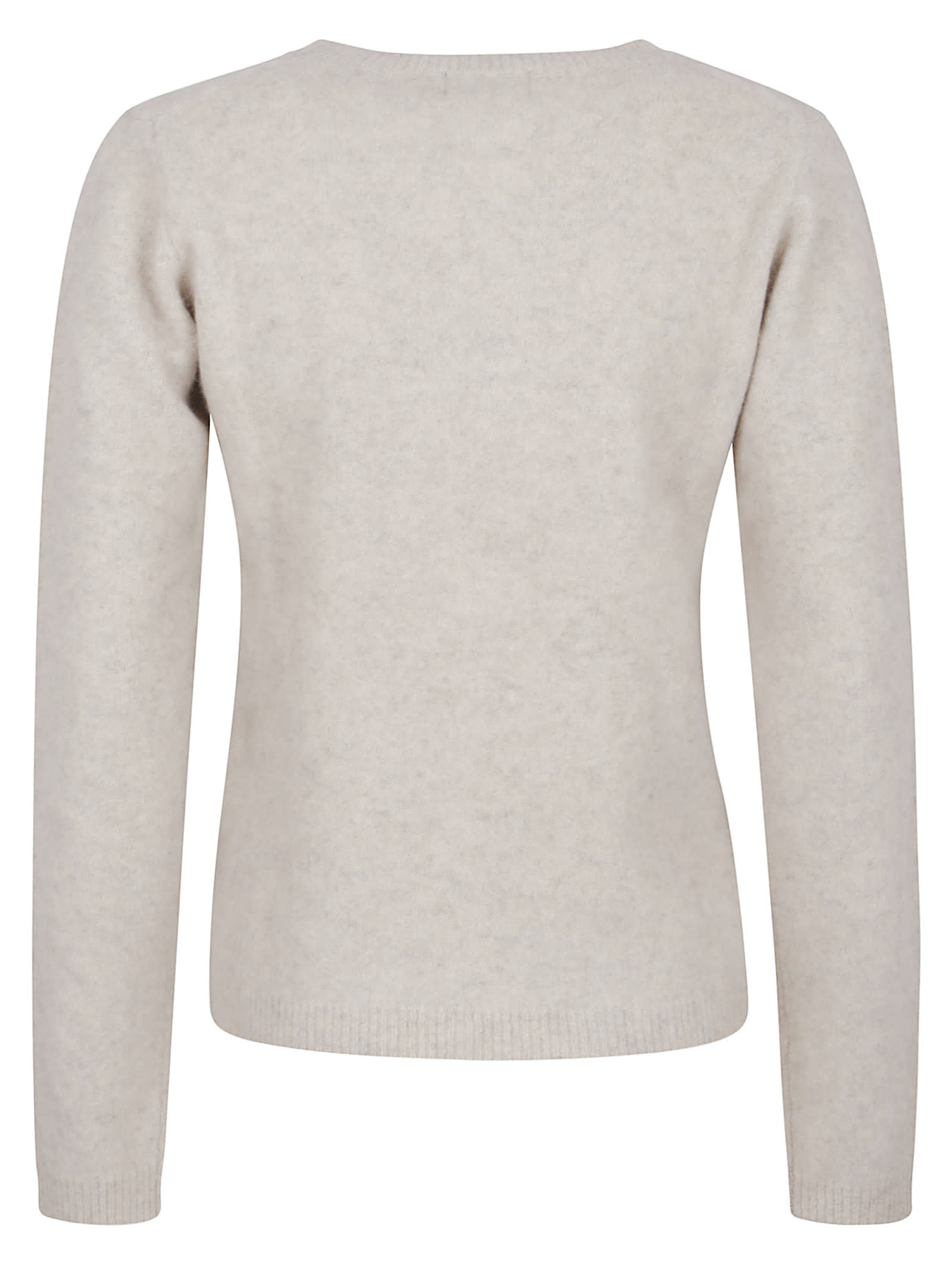 P.a.r.o.s.h Parosh Relaxed-fit Crewneck Sweater In Luxurious Raccoon Fur In Neutral
