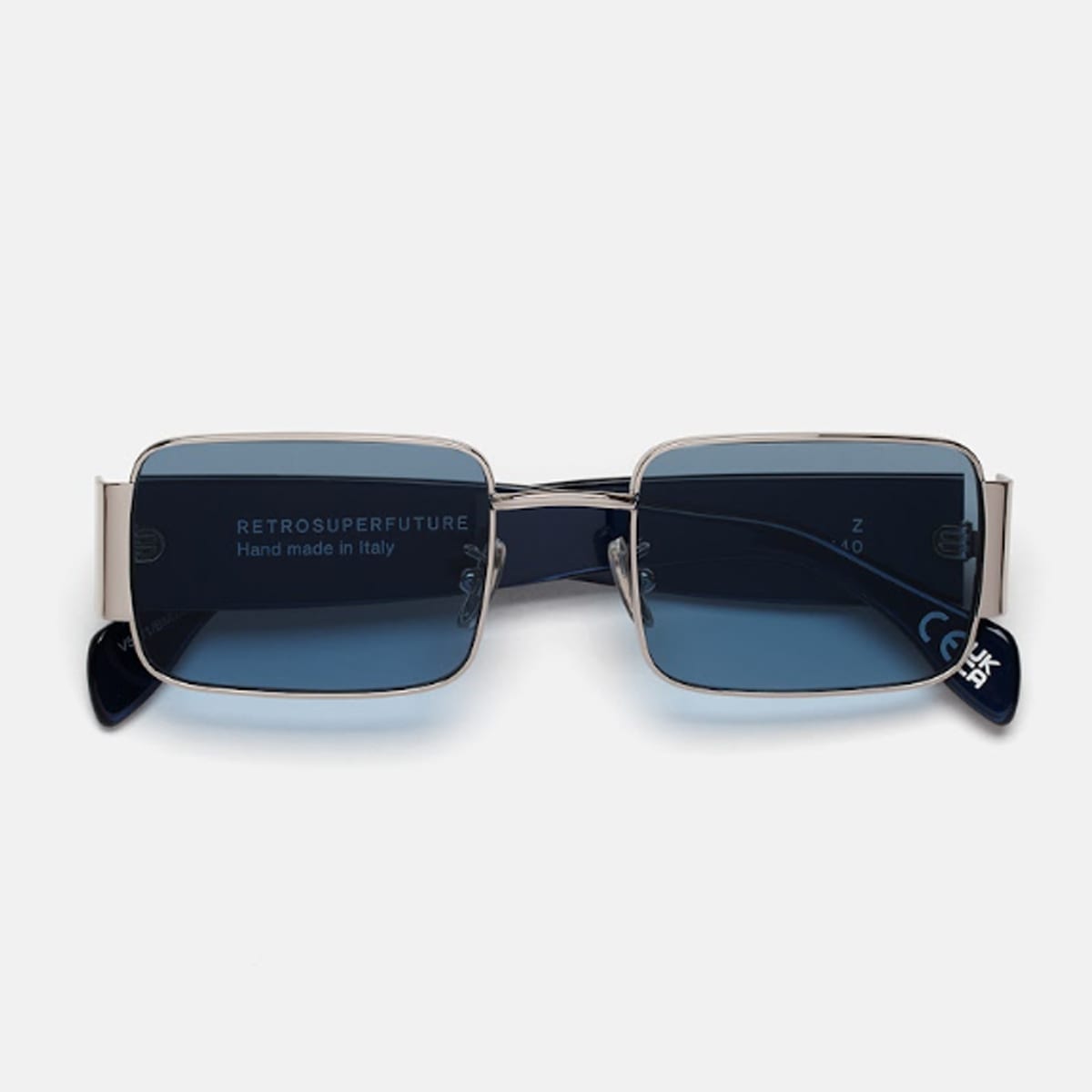 Z Metallic Blue Blue Silver Sunglasses