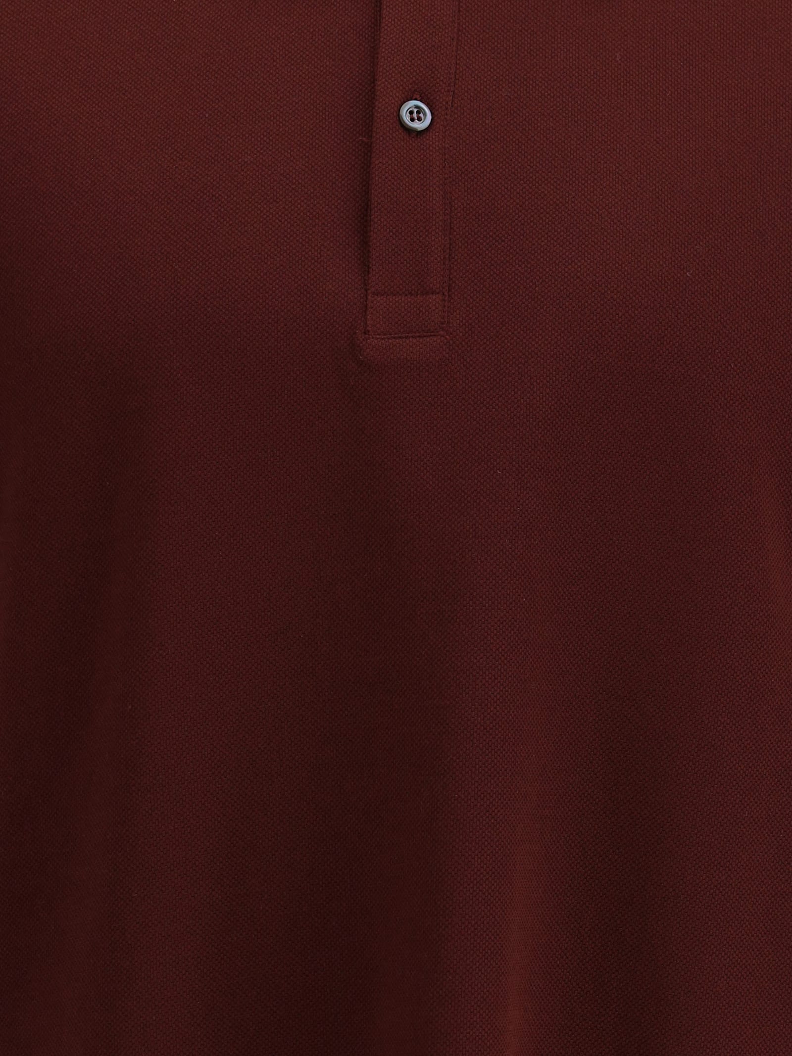 Alexander Mcqueen Men Polo Shirt With Logo On The Collar In Brown