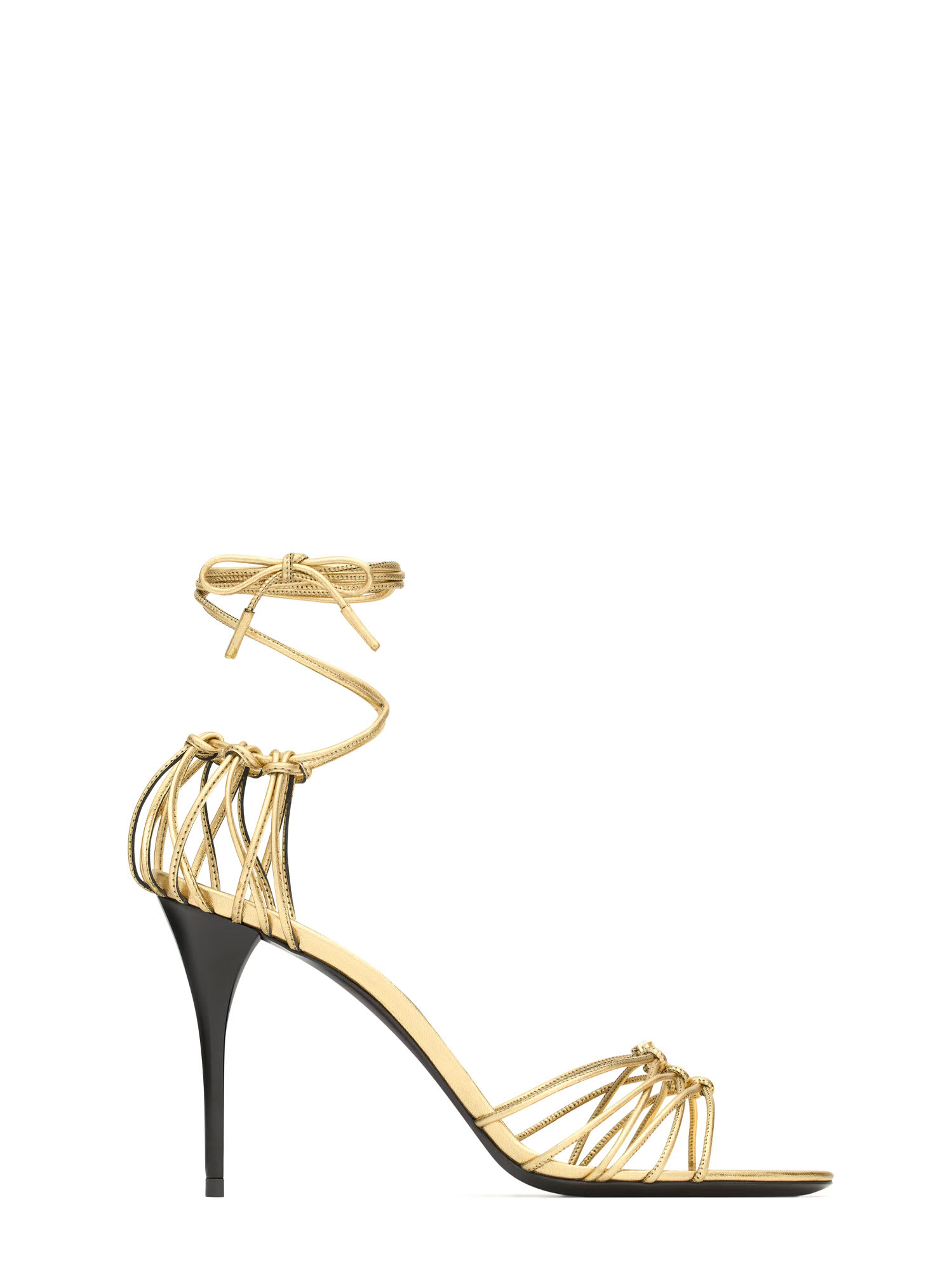 Shop Saint Laurent Babylone 90 Leather Sandals