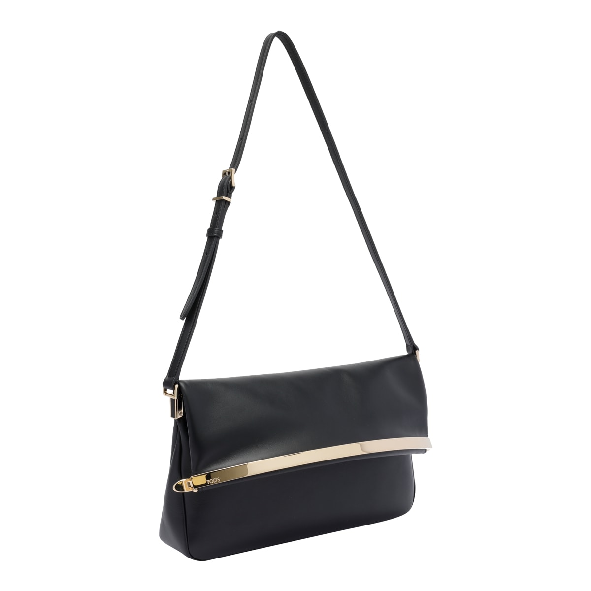 Tod's Small Leather Flap Bag In Black